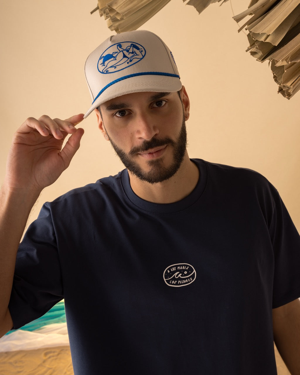 Camiseta Oversize Azul A Los Mares Los Pesares