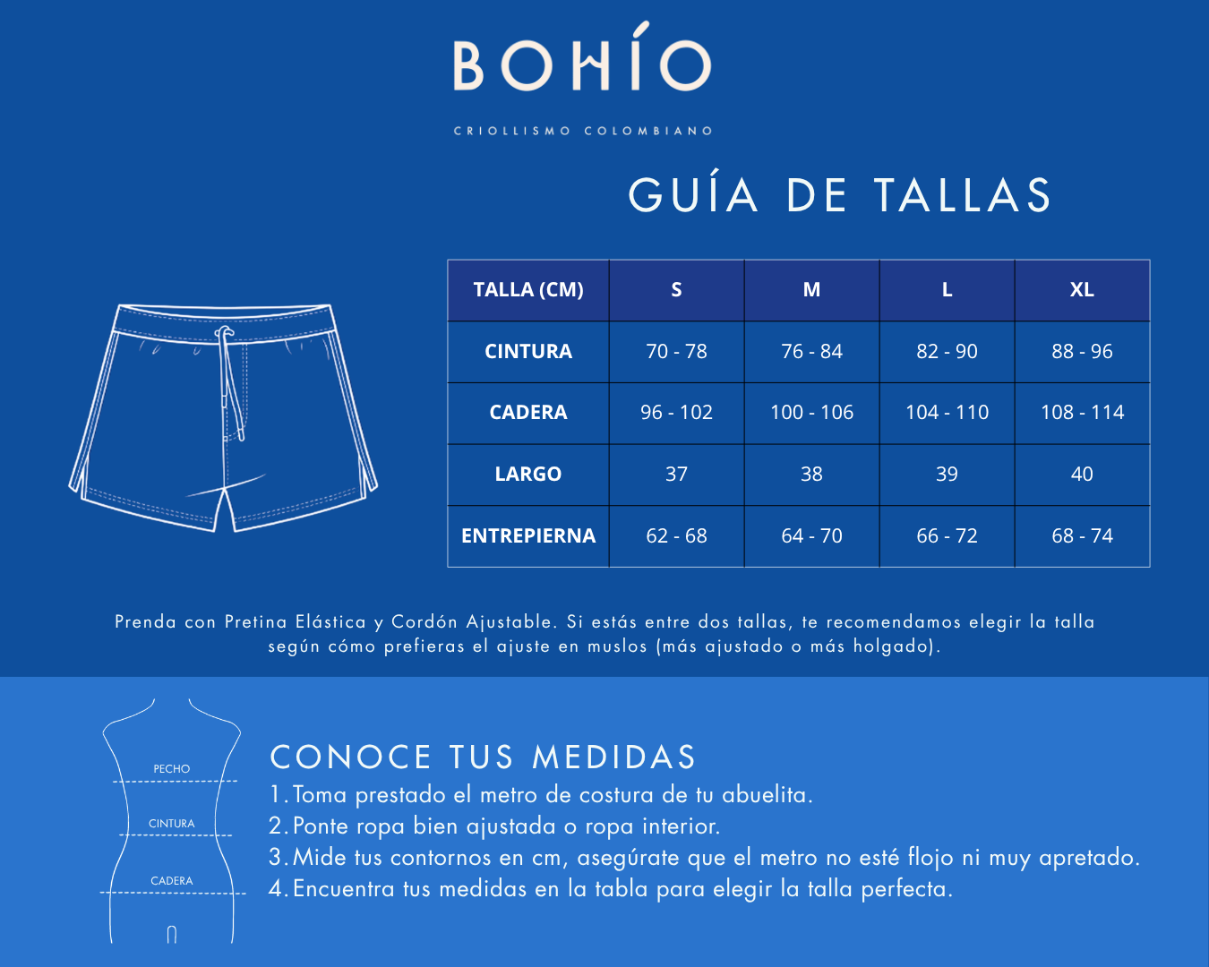 Pantaloneta De Baño Masculina Unicolor Negro (Poliéster)