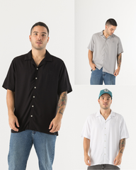 Pack X3 camisas hombre: Blanca, Negra, Gris