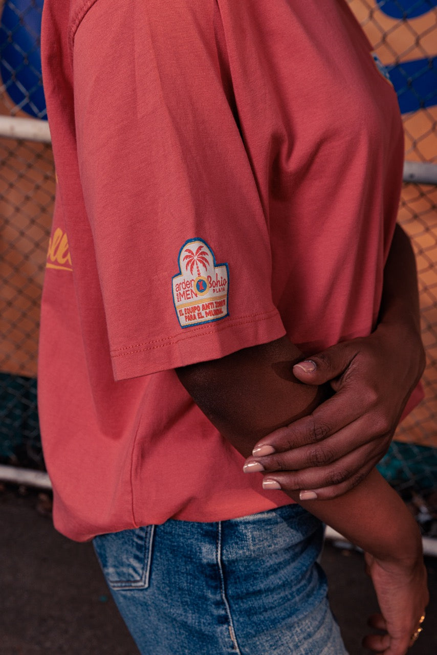 Camiseta Unisex Futbol Criollo Palmera Pastel