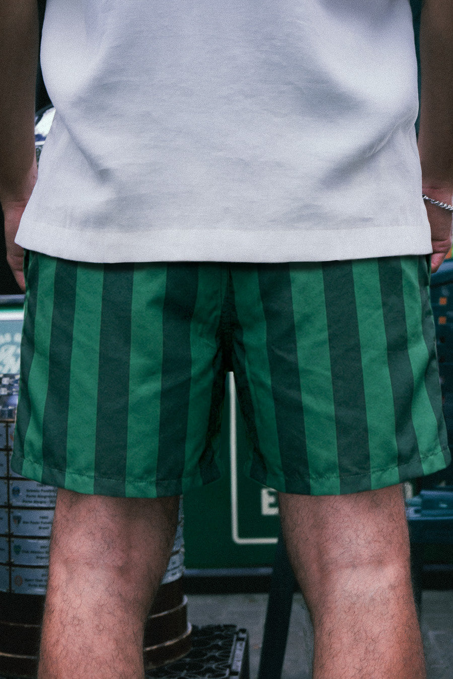 Bañadora Masculina Rayas Verdes Atlético Nacional X Bohio (Tela Eco)