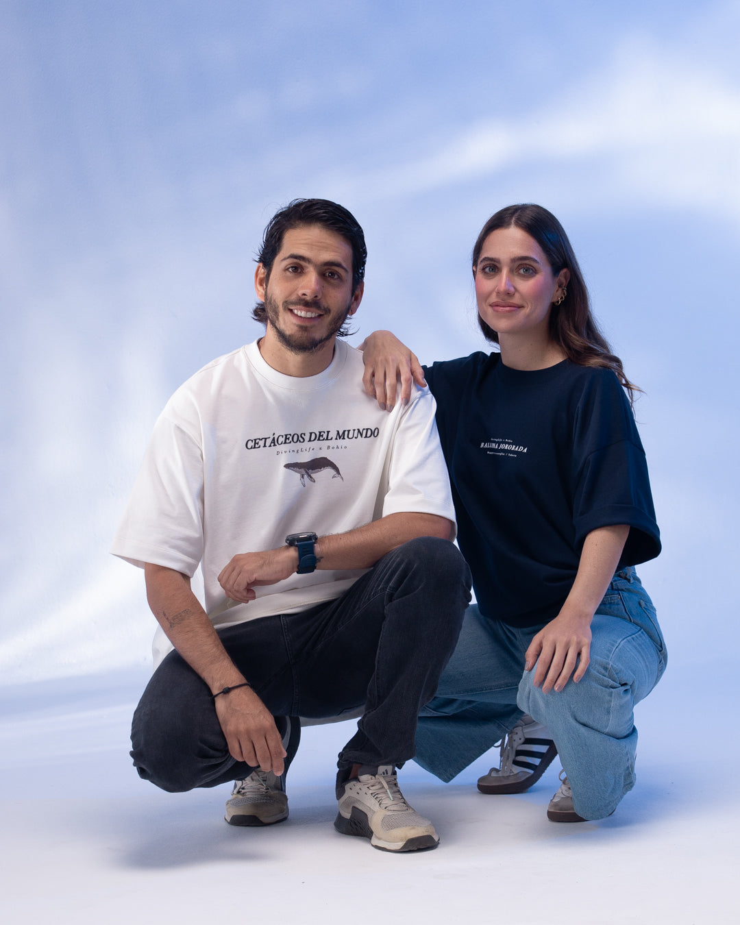 Camiseta Unisex Oversize Diving Life X Bohio Azul Oscuro (Algodón 320 Gr)  2025