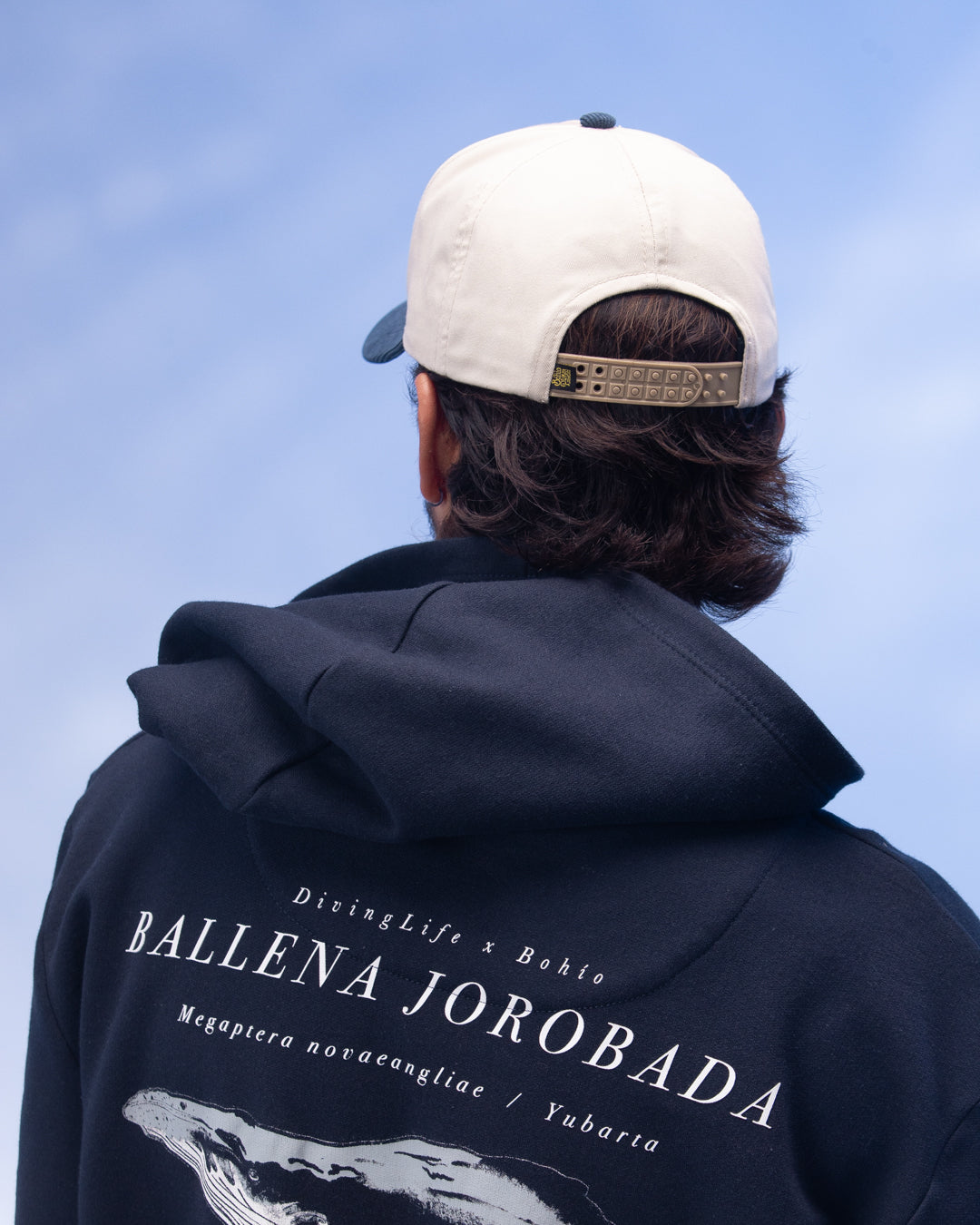 Hoodie Unisex Diving Life X Bohio Azul Oscuro (Algodón 100%)  2025
