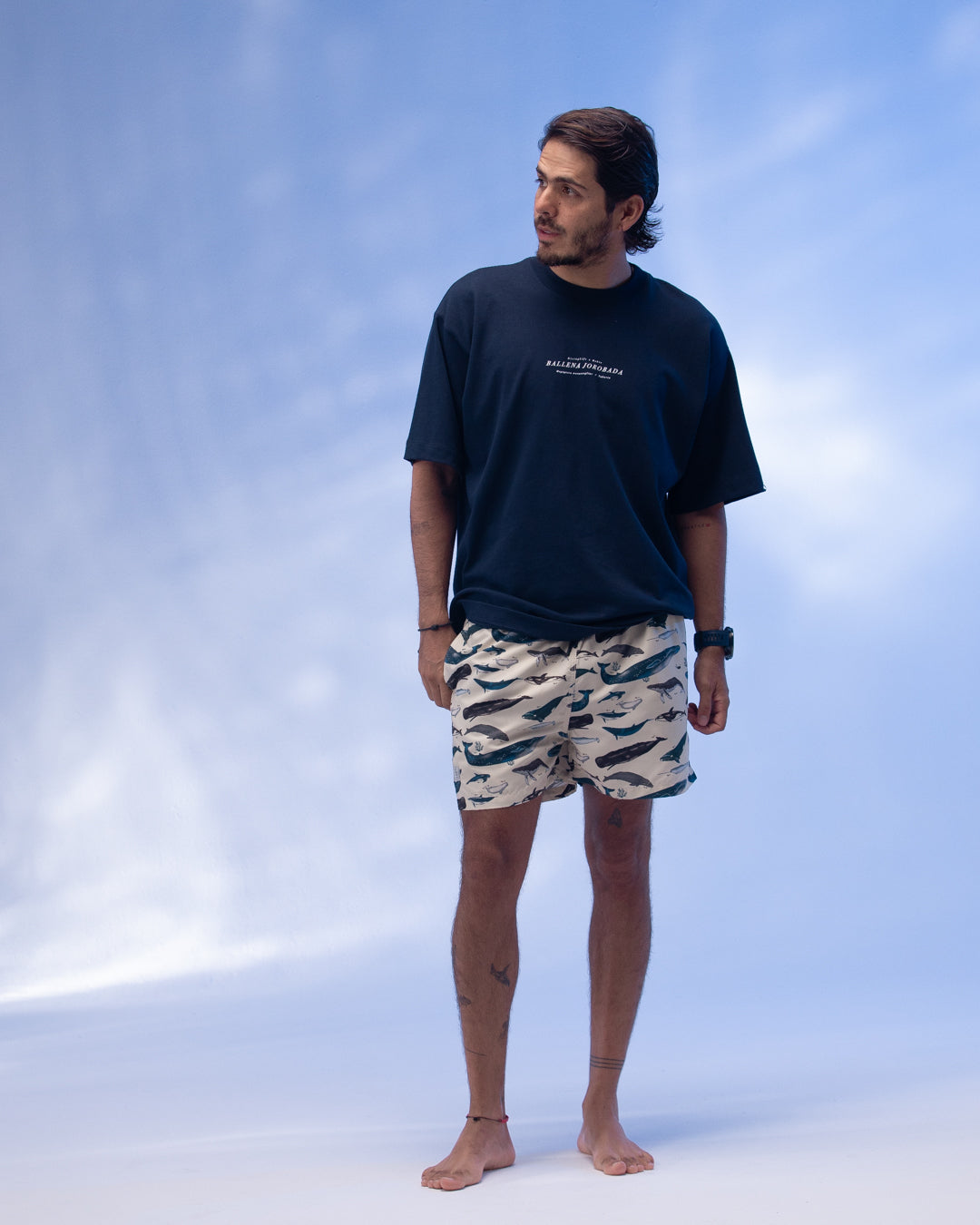 Camiseta Unisex Oversize Diving Life X Bohio Azul Oscuro (Algodón 320 Gr)  2025