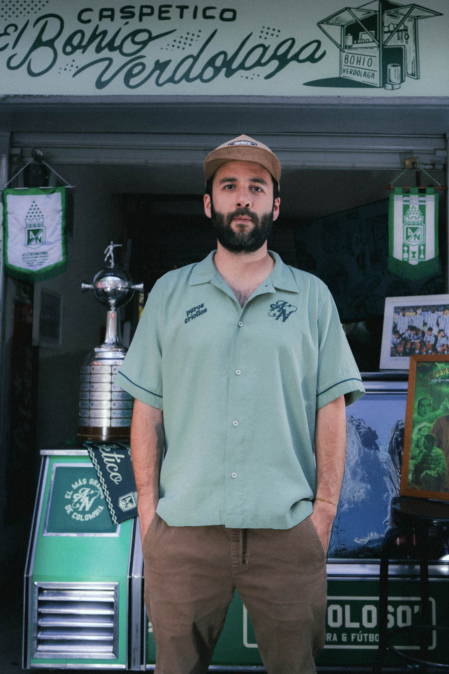 Camisa Unisex Boxy 1989, Verde Pistacho Atlético Nacional X Bohío (Rayón)