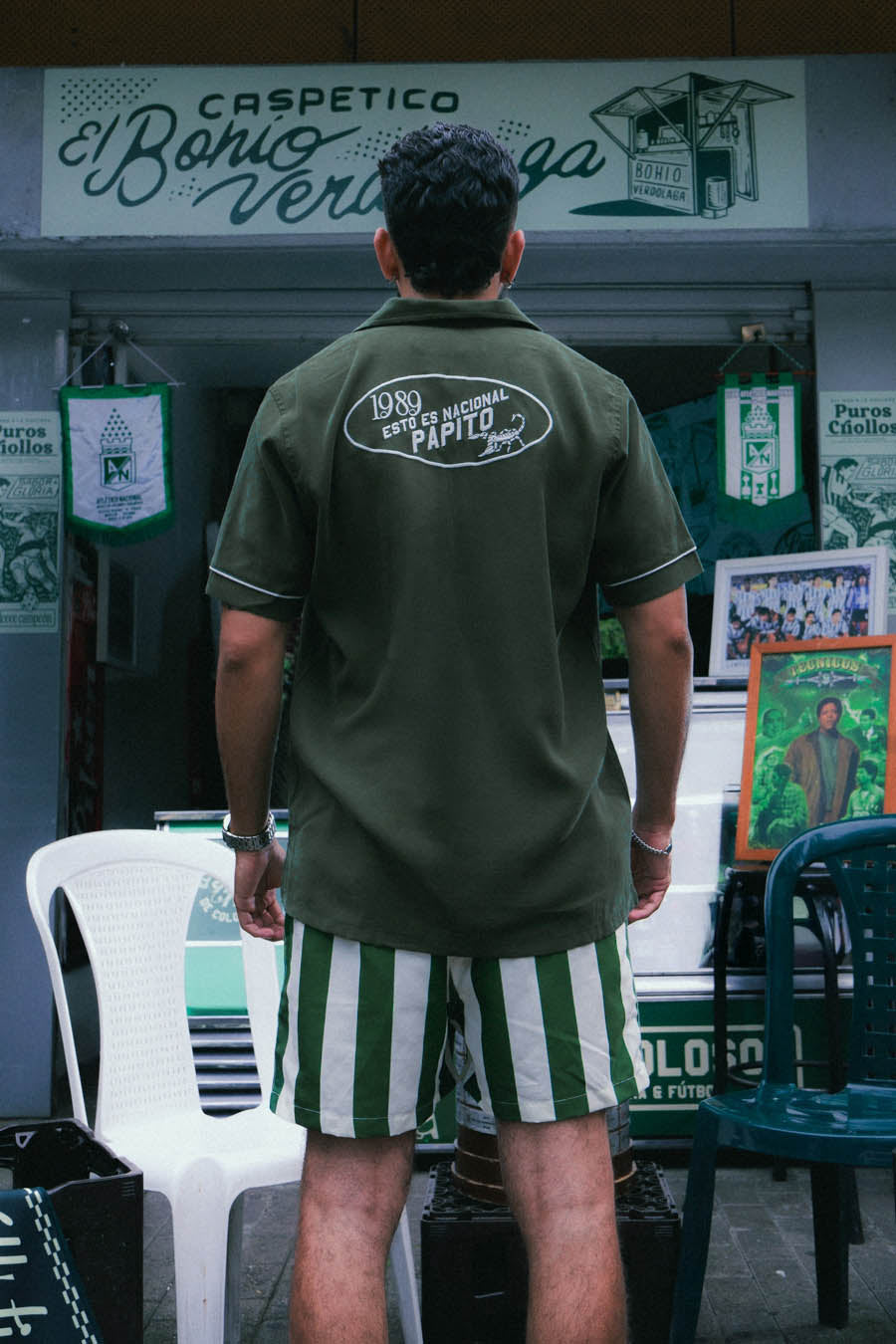Camisa Unisex Esto Es, Verde Oscuro Atlético Nacional X Bohío (Rayón)