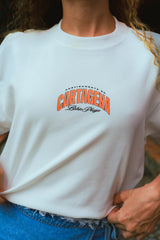 PREVENTA Camiseta Unisex Cruda Media Oversize Ciudades Cartagena (250 grs)