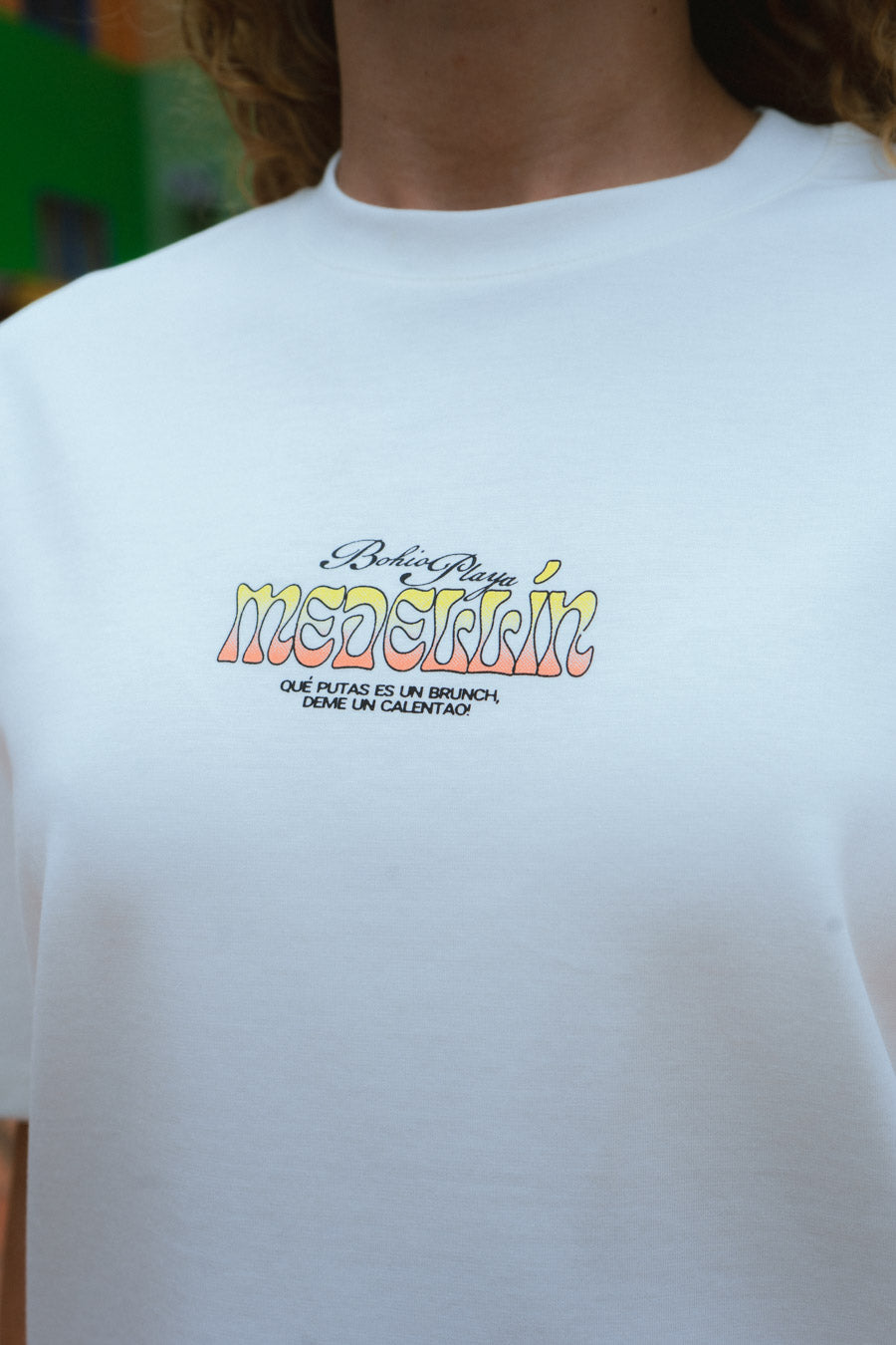 PREVENTA Camiseta Unisex Cruda Media Oversize Ciudades Medellin (250 grs)
