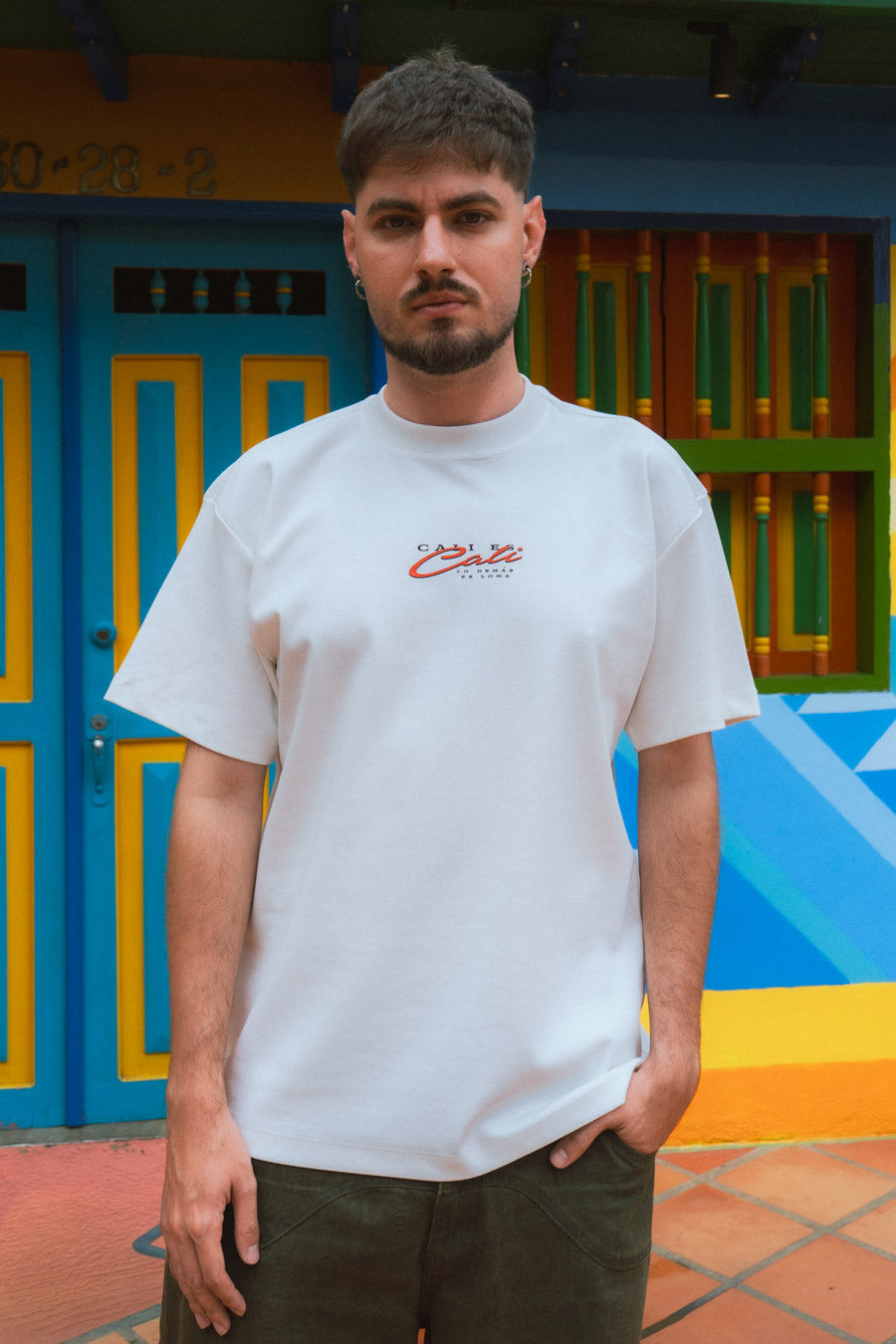 PREVENTA Camiseta Unisex Cruda Media Oversize Ciudades Cali (250 grs)