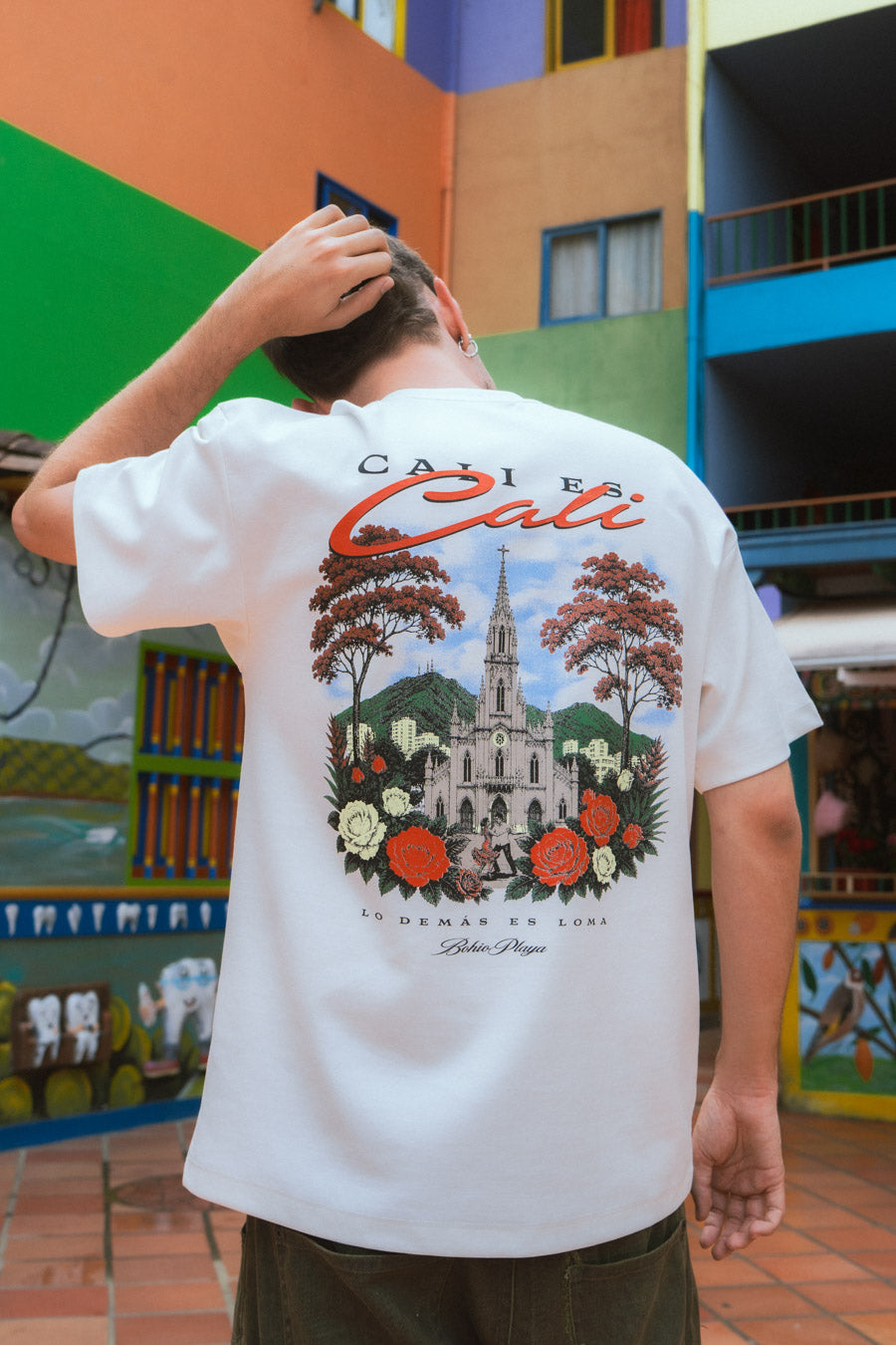 PREVENTA Camiseta Unisex Cruda Media Oversize Ciudades Cali (250 grs)