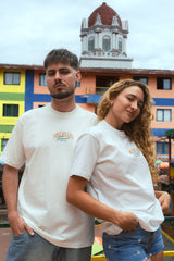 Camiseta Media Oversize Medellín Florece Crudo (250 grs)
