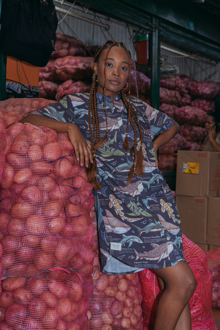 Camisón Mujer Talla Única Joyas 2 Tiburón Ballena (Rayón)