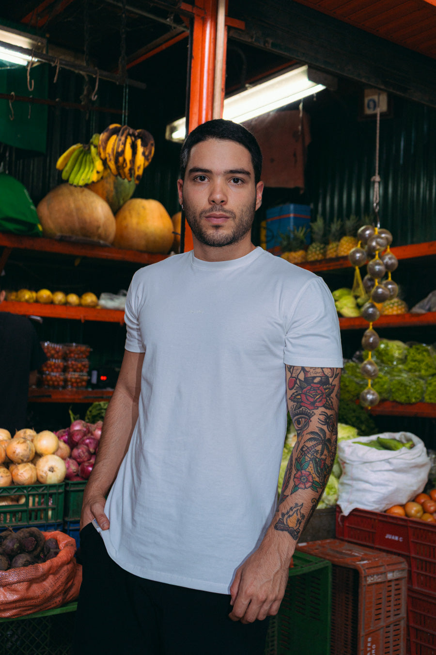 Camiseta Unisex Regular Blanco Bohío (Tela eco y algodón 155 Gr)