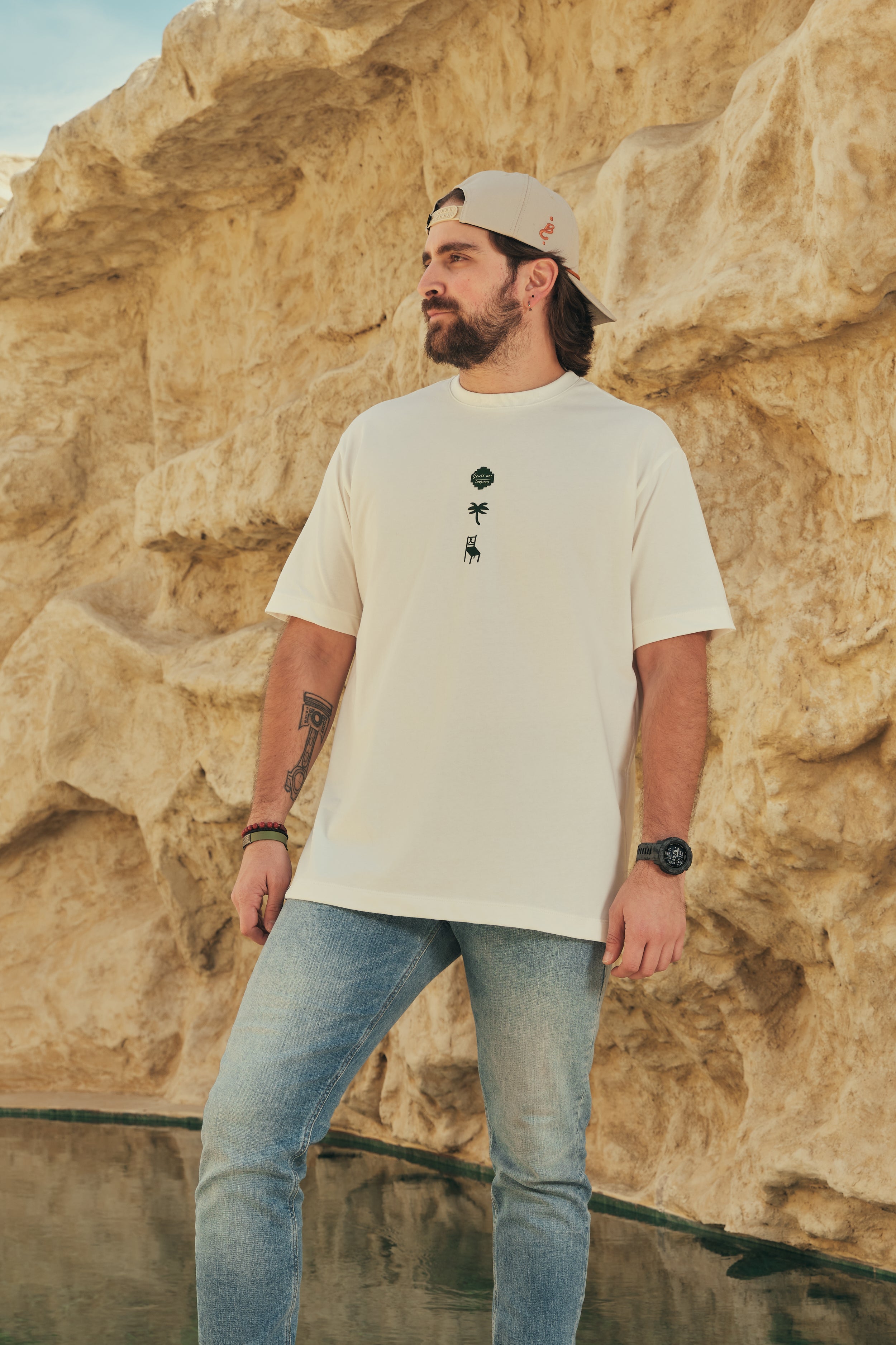 Camiseta Media Oversize Gente Del Tropico Crudo (250 grs)