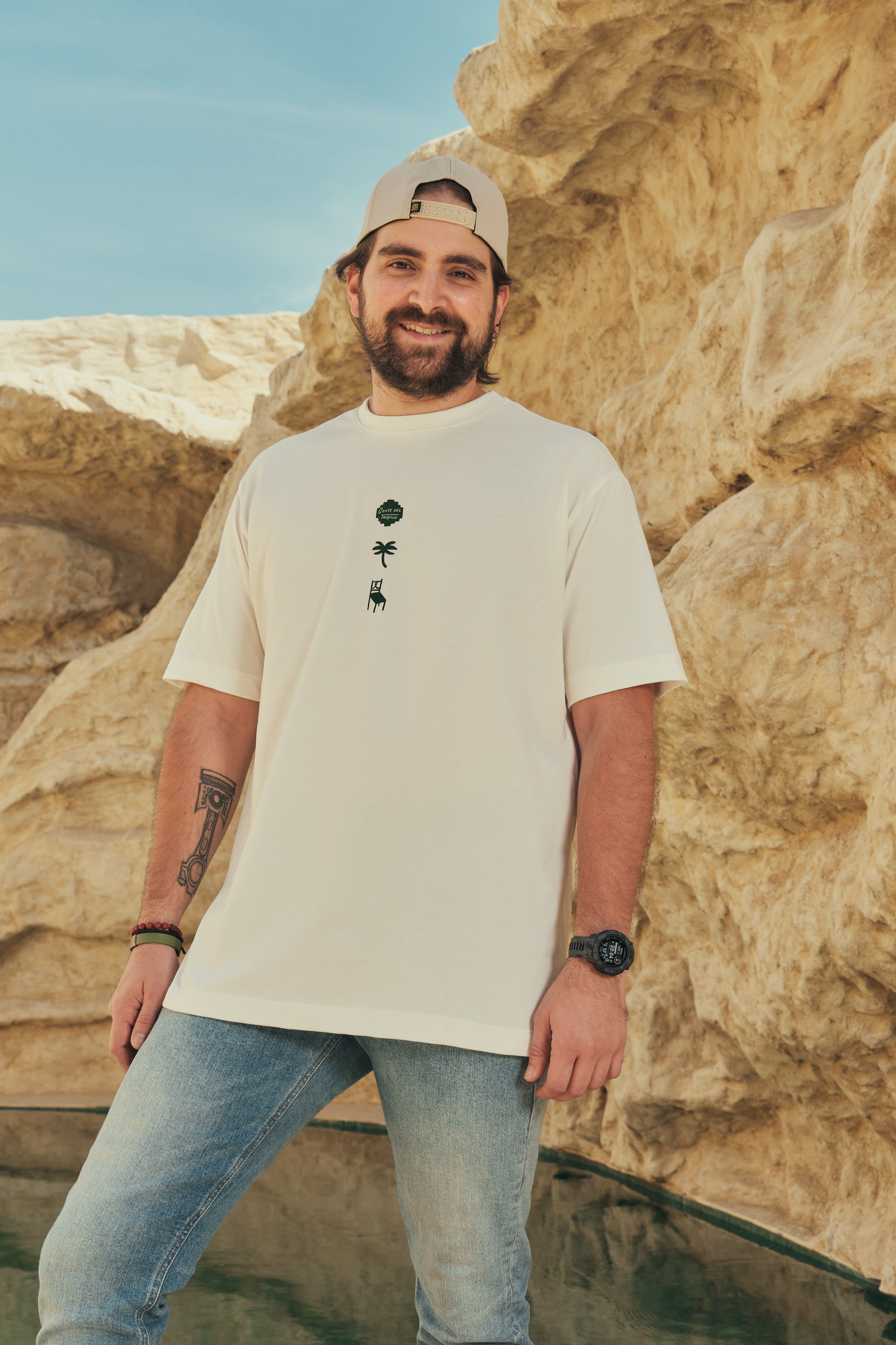 Camiseta Media Oversize Gente Del Tropico Crudo (250 grs)