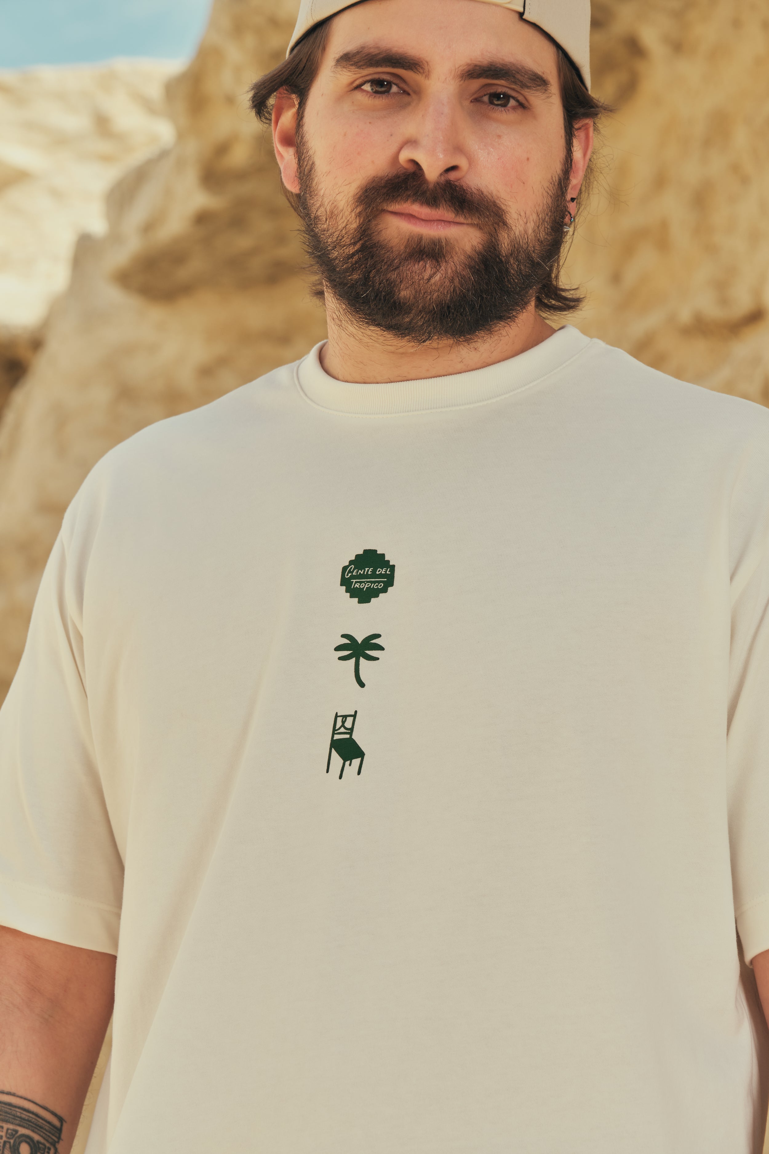 Camiseta Media Oversize Gente Del Tropico Crudo (250 grs)