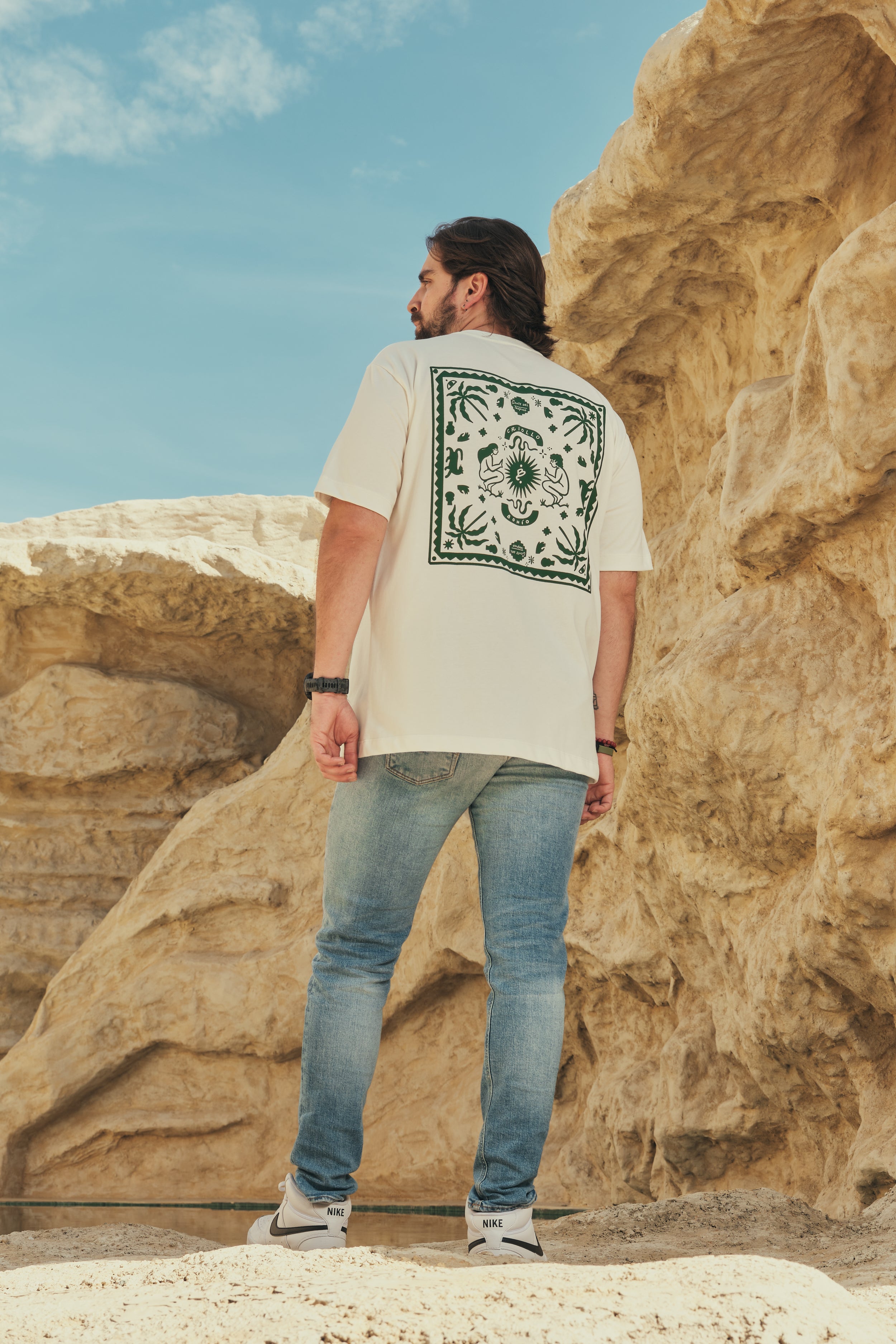 Camiseta Media Oversize Gente Del Tropico Crudo (250 grs)