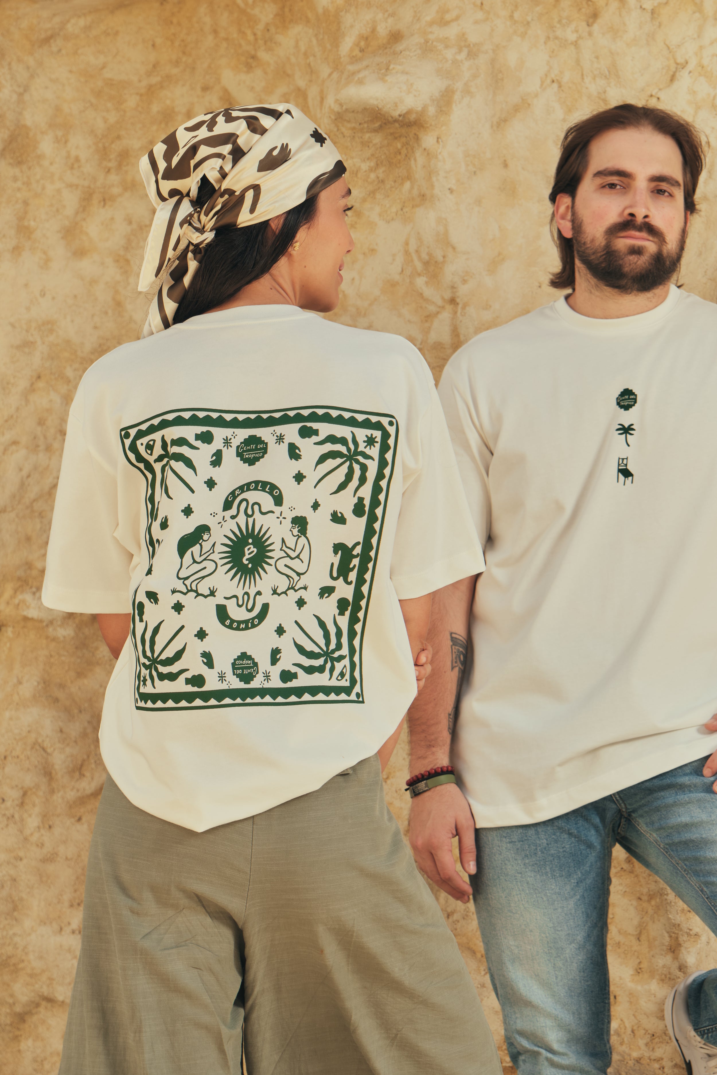Camiseta Media Oversize Gente Del Tropico Crudo (250 grs)