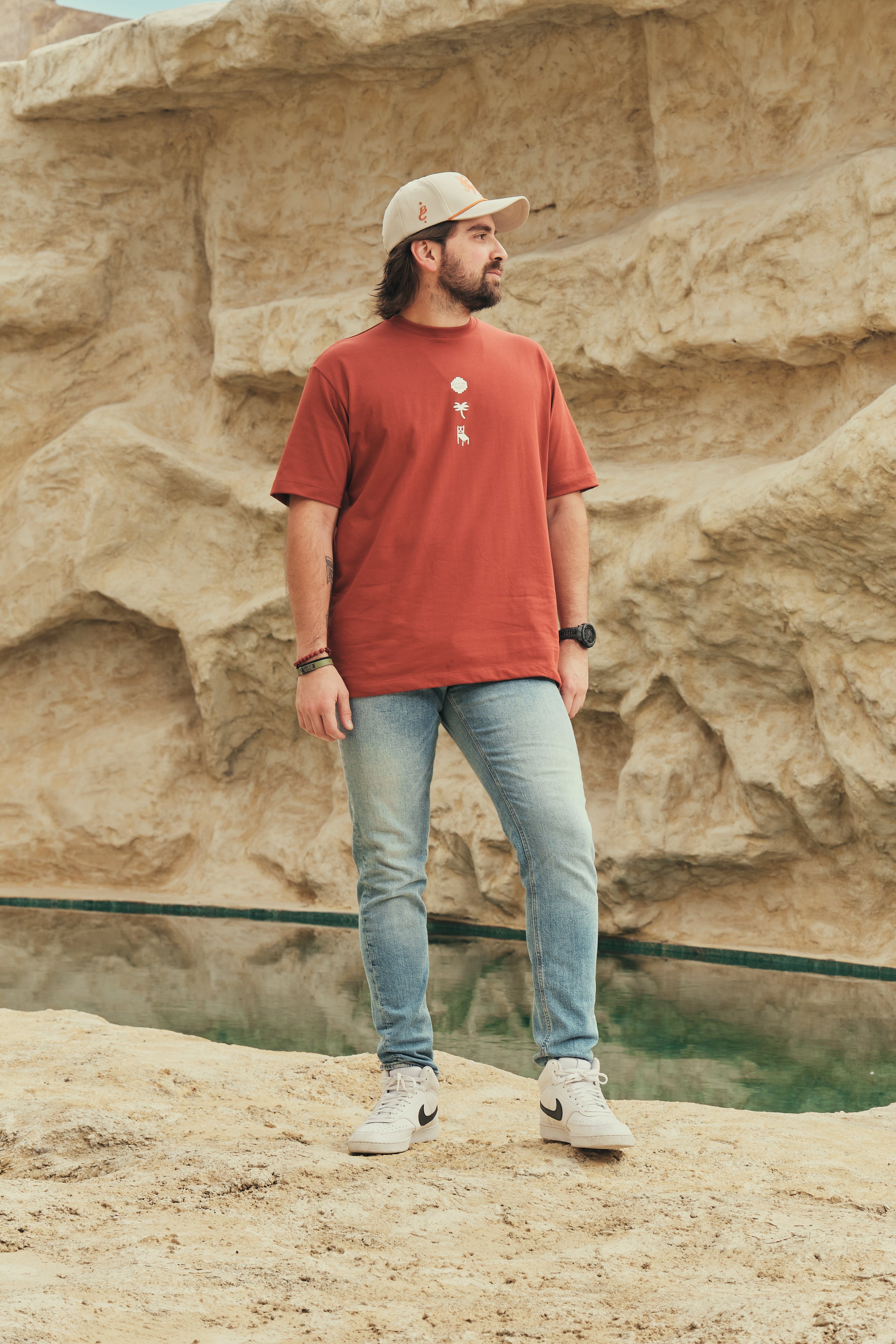 Camiseta Media Oversize Gente Del Trópico Terracota (250 grs)