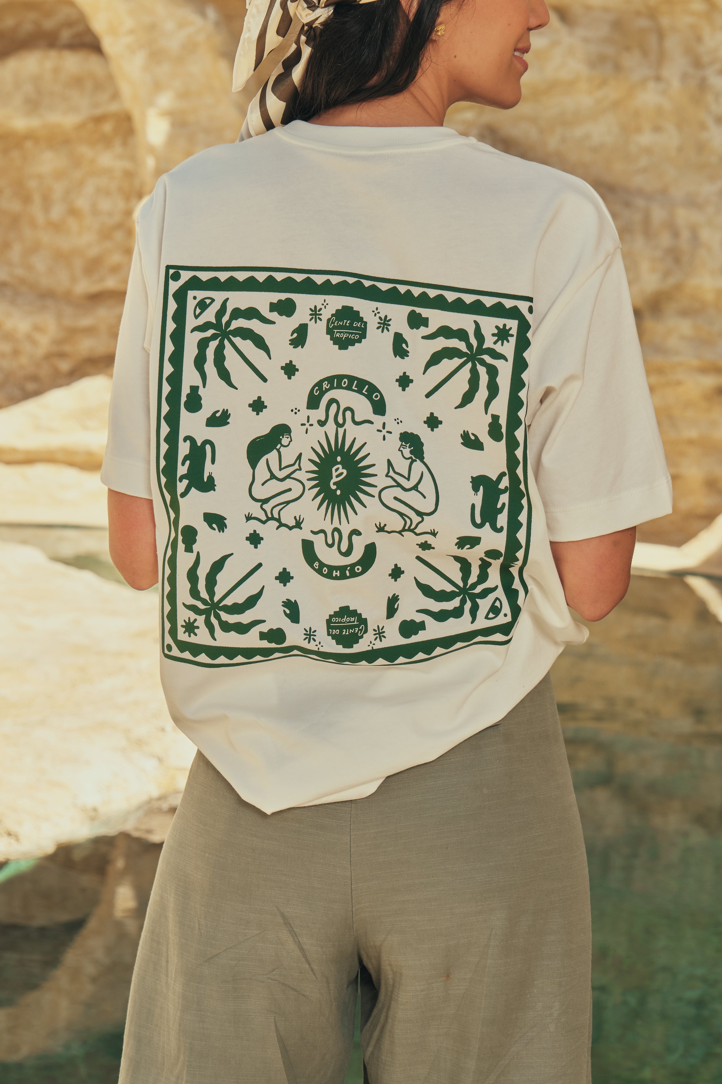 Camiseta Media Oversize Gente Del Tropico Crudo (250 grs)