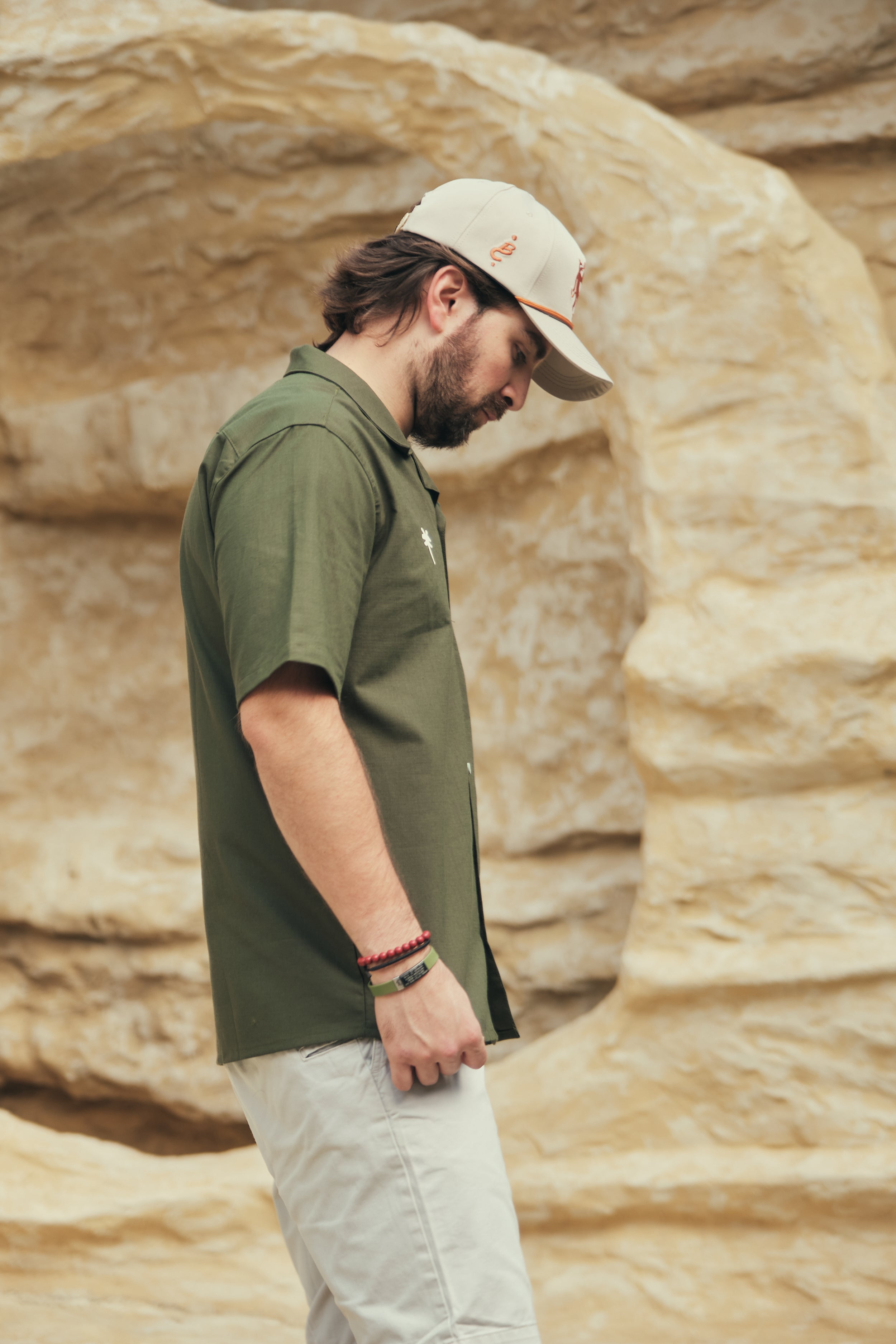Camisa Hombre Gente Del Trópico Verde Oliva (Algodón 100%)