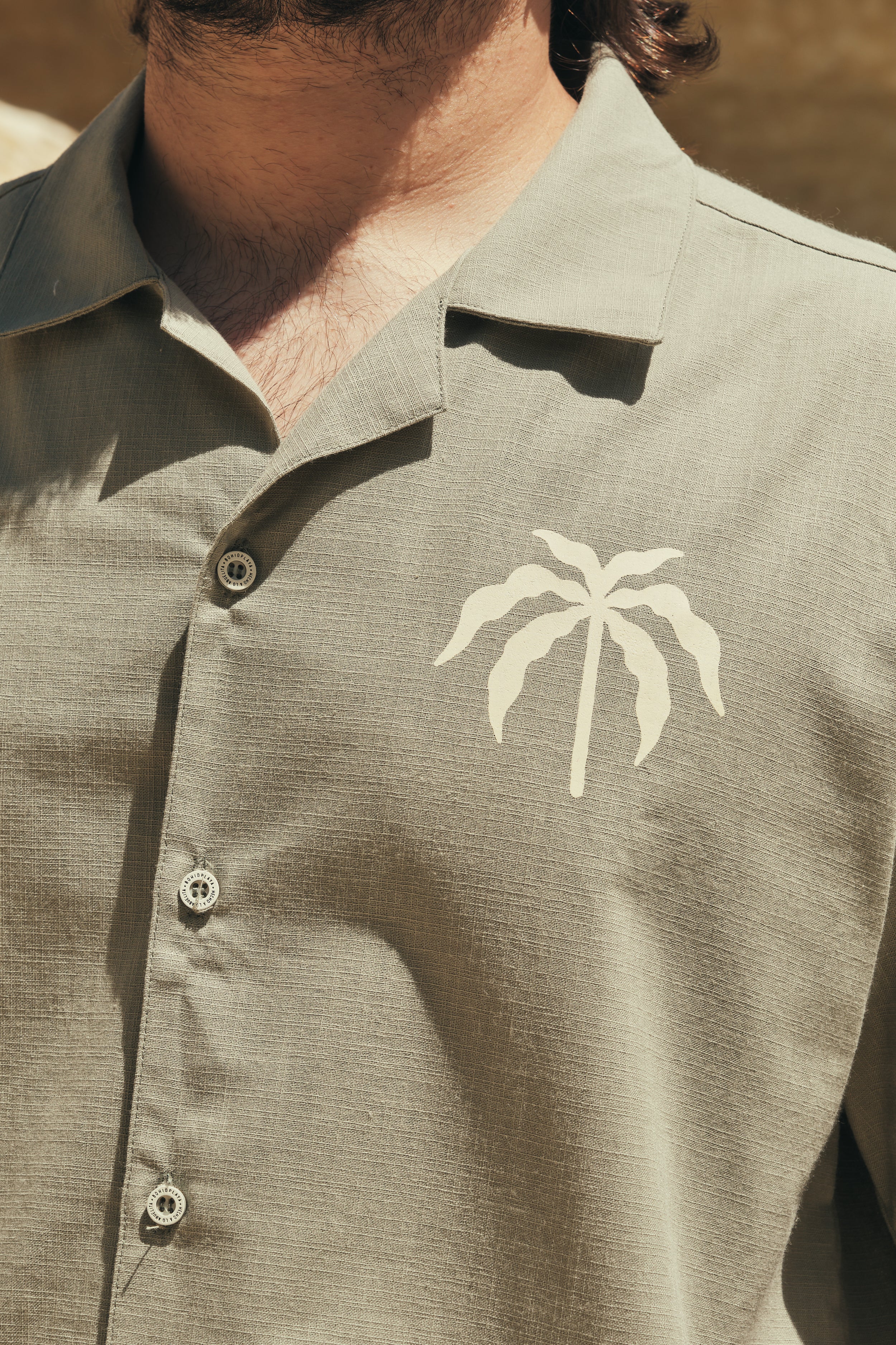 Camisa Hombre Gente Del Trópico Verde Claro (Algodón 100%)
