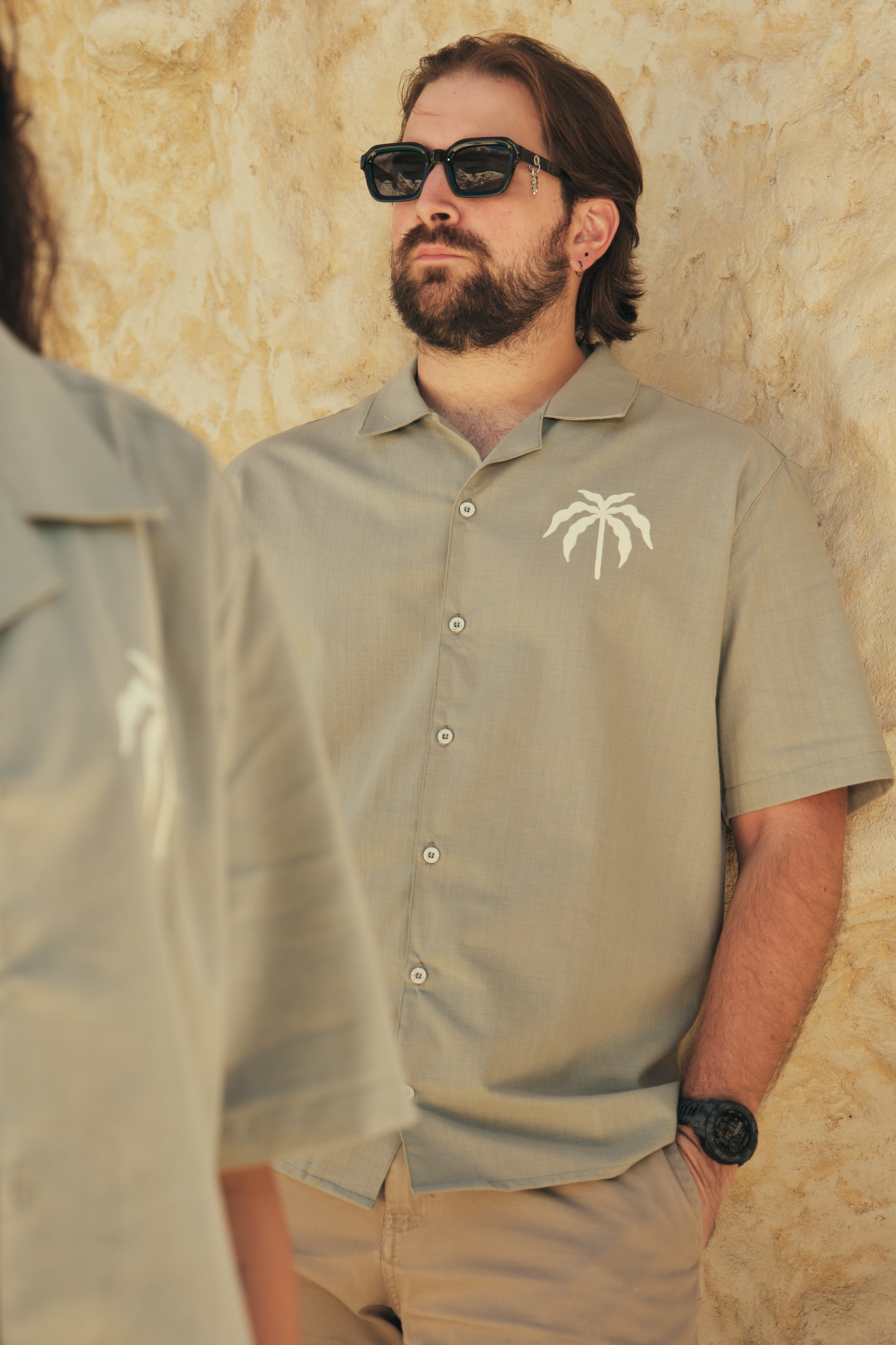 Camisa Hombre Gente Del Trópico Verde Claro (Algodón 100%)