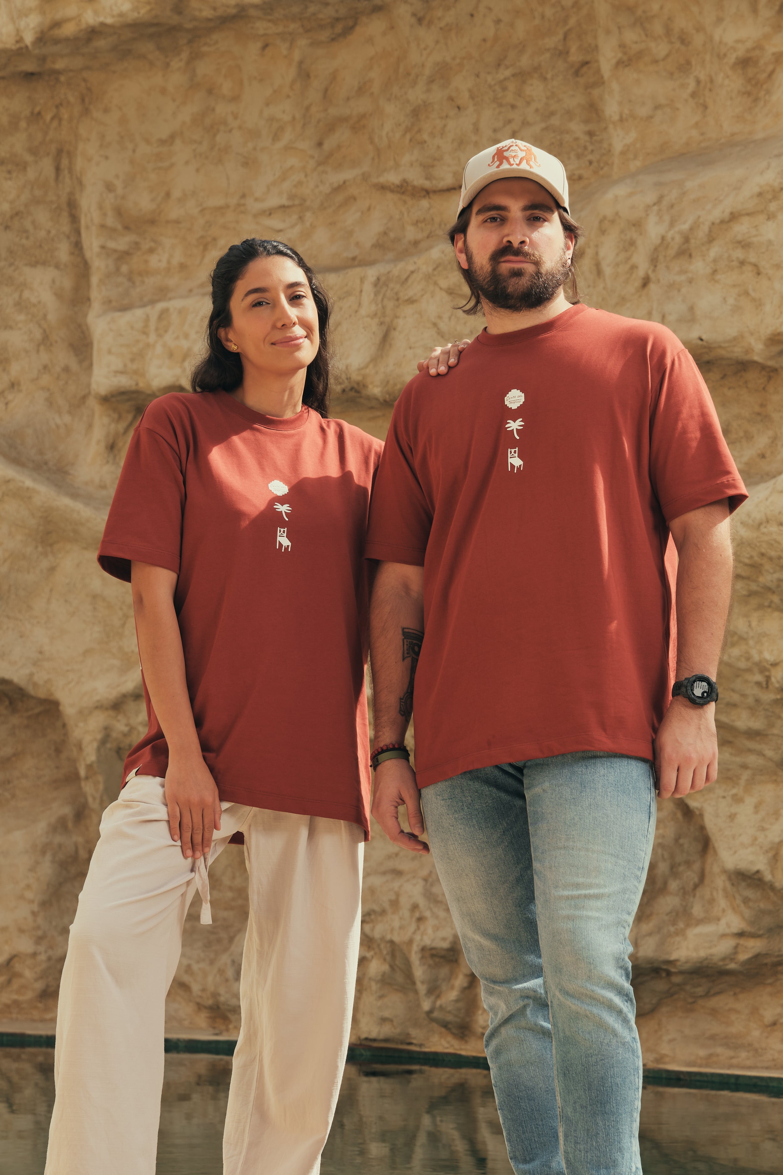 Camiseta Media Oversize Gente Del Trópico Terracota (250 grs)