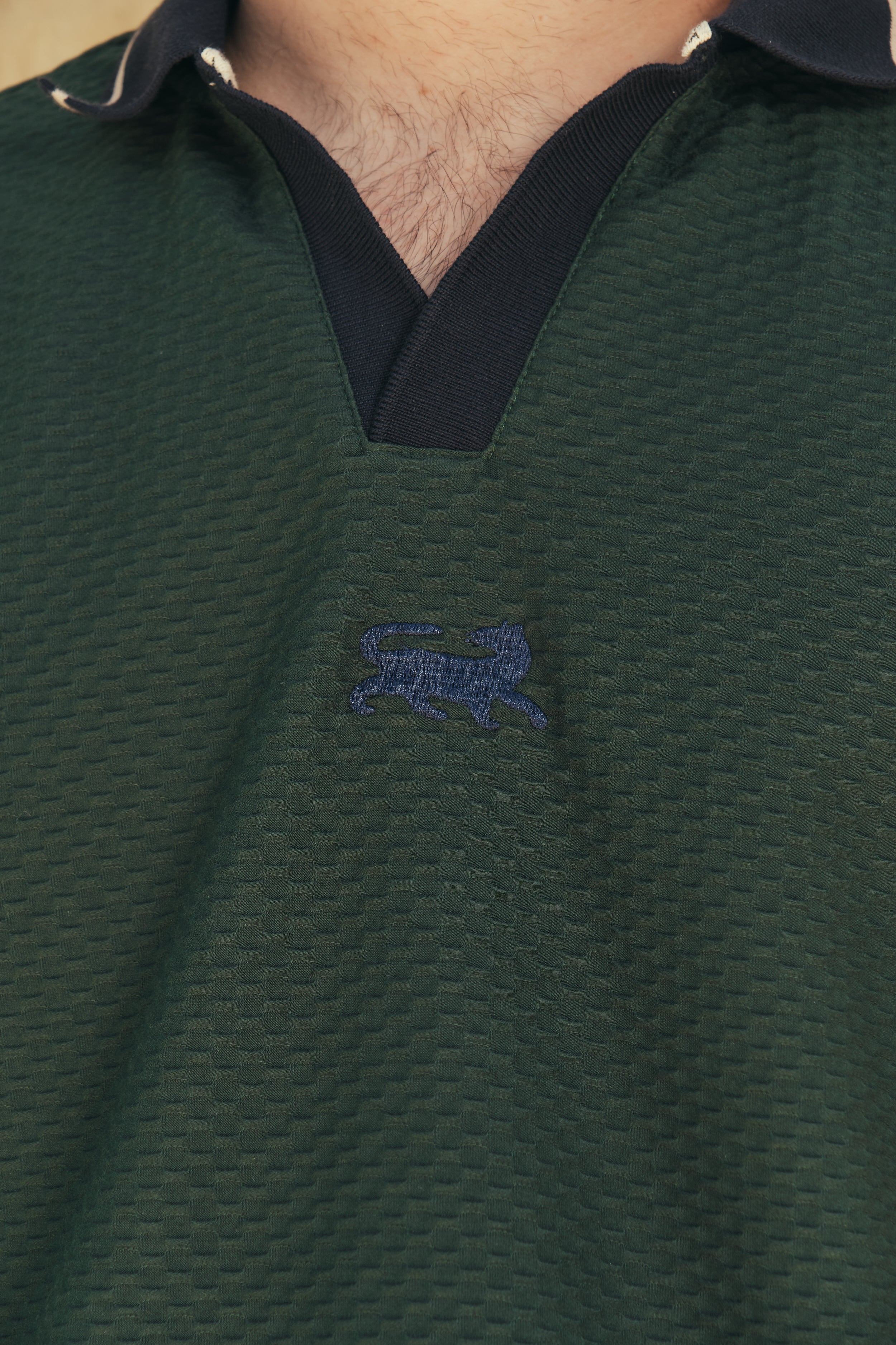 Camisa Polo Masculina Básica Bacana verde (Algodón 100%)