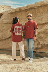 Camiseta Media Oversize Gente Del Trópico Terracota (250 grs)