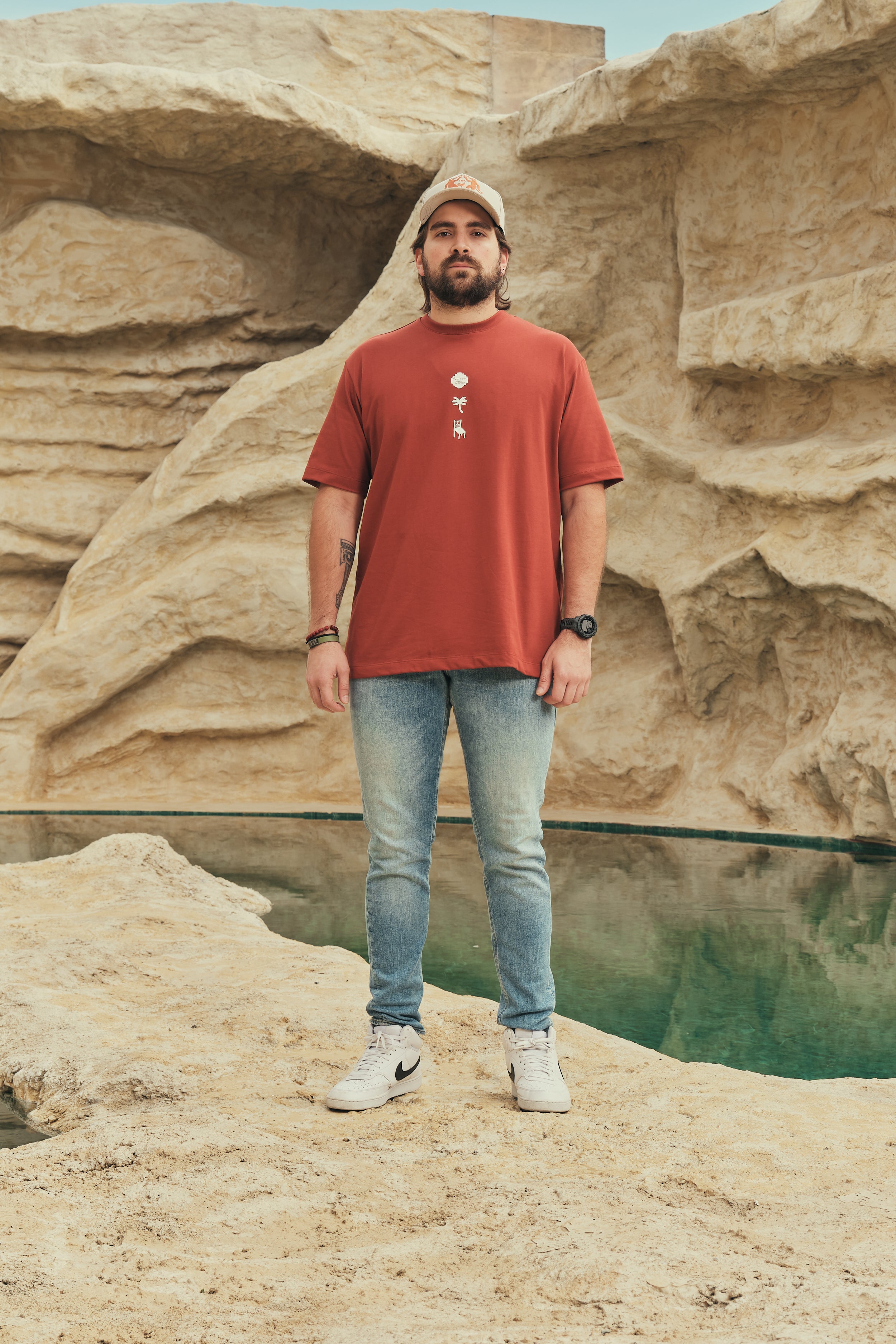 Camiseta Media Oversize Gente Del Trópico Terracota (250 grs)