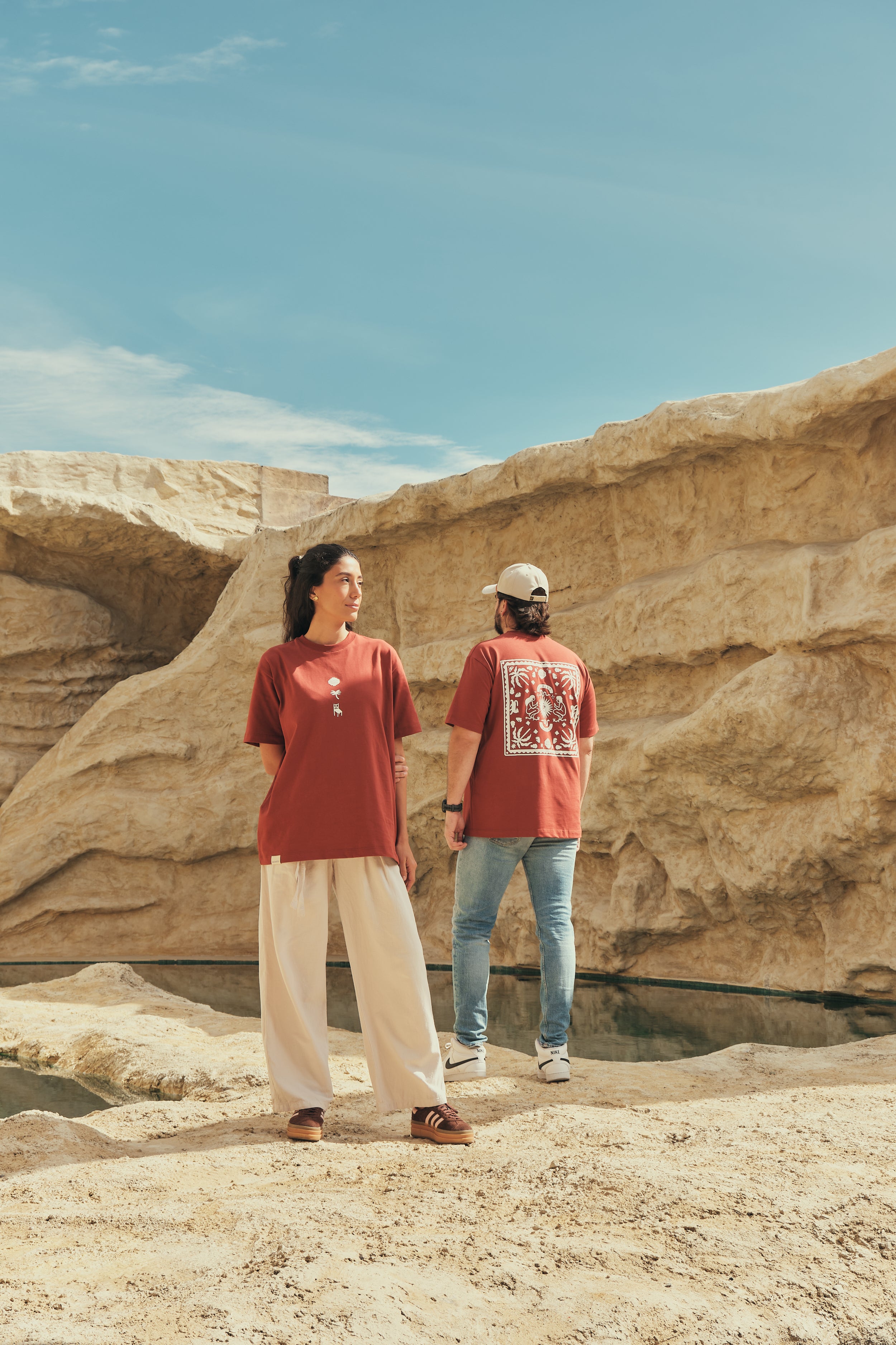 Camiseta Media Oversize Gente Del Trópico Terracota (250 grs)
