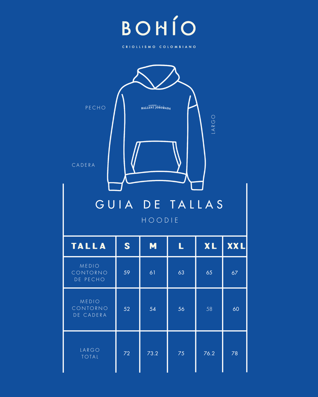 Hoodie Unisex Diving Life X Bohio Azul Oscuro (Algodón 100%)  2025