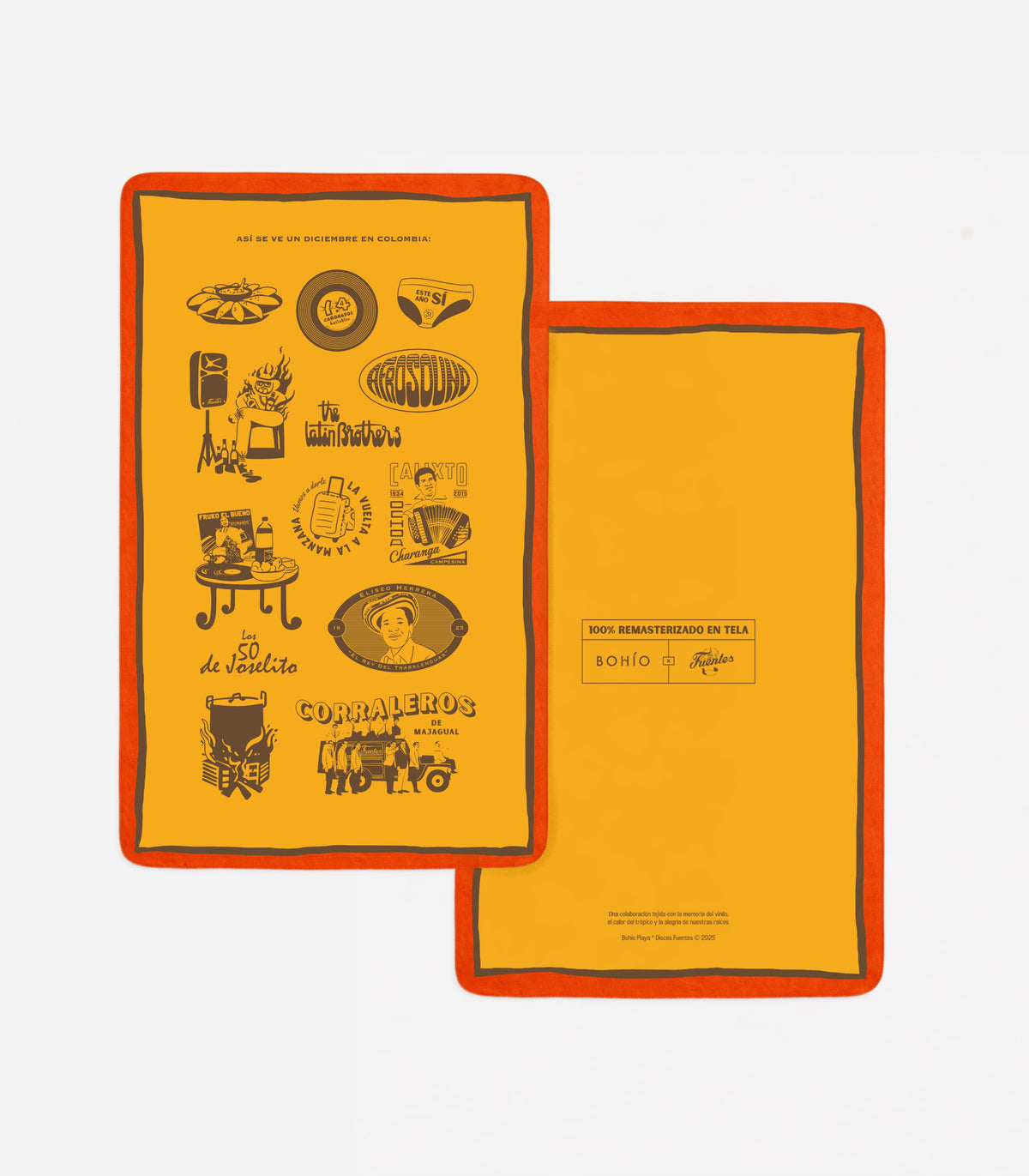 Toalla de microfibra Discos Fuentes X Bohío (doble faz)