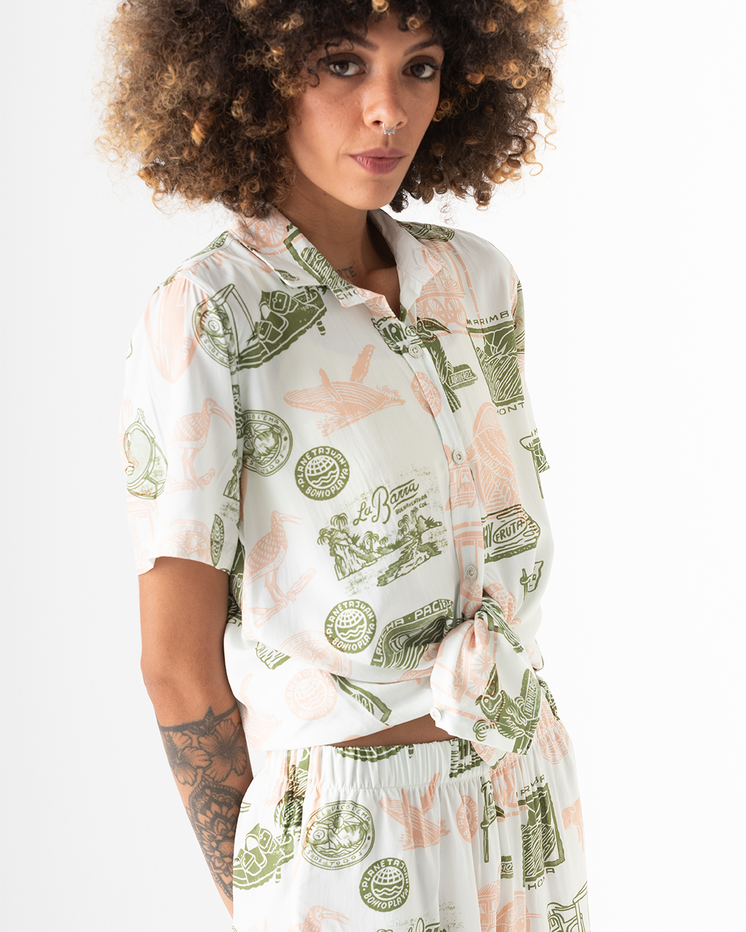 Camisa mujer Buenaventura Planeta Juan X Bohío