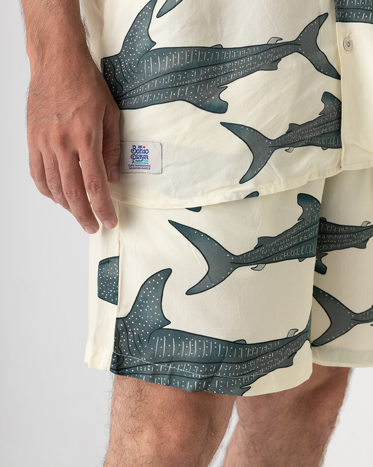 Short Unisex Tiburón Ballena (Beige Chalis)