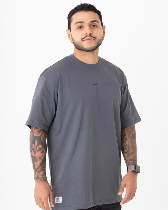 Camiseta Oversize Gris oscuro 303 gr