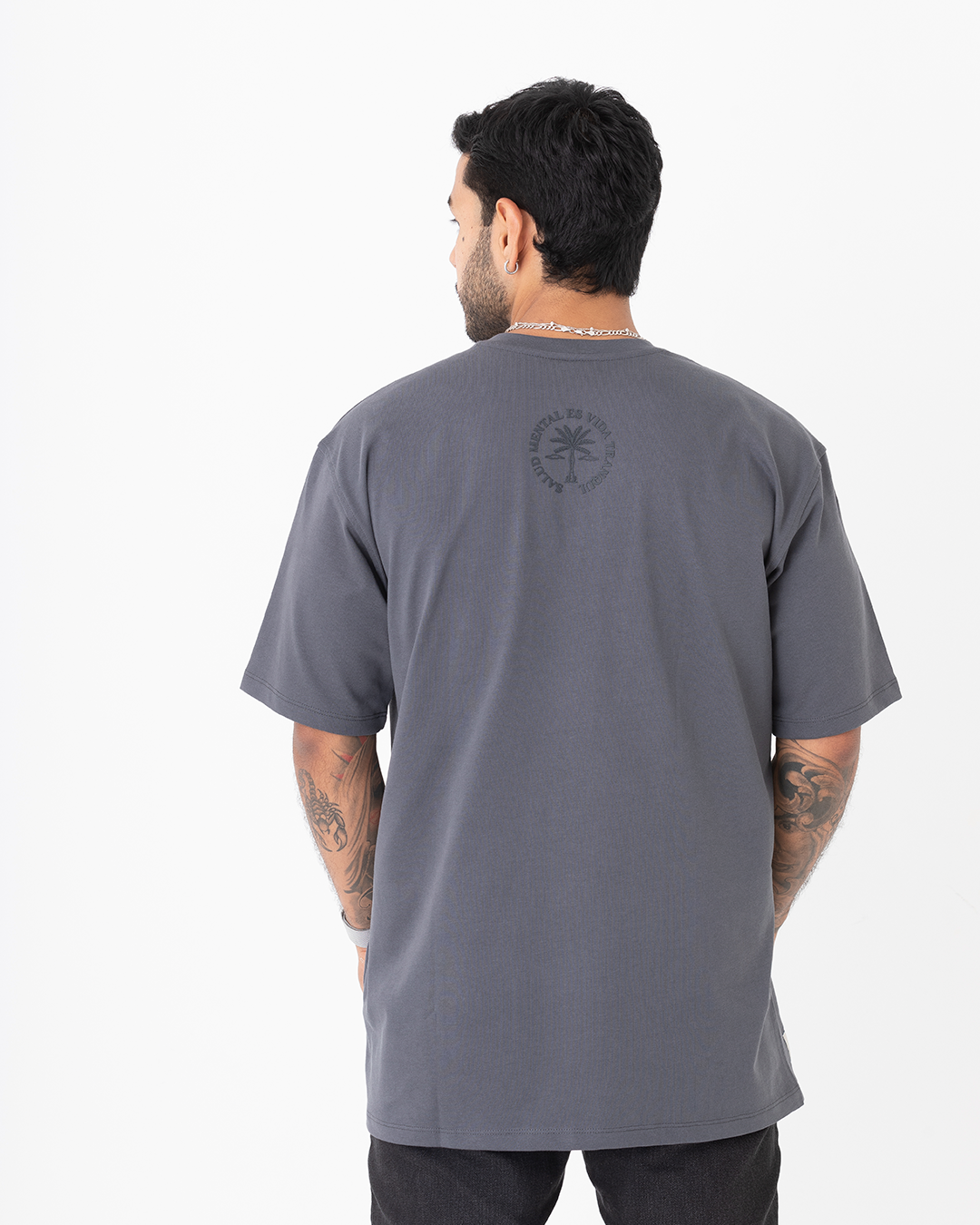 Camiseta Oversize Gris oscuro 303 gr