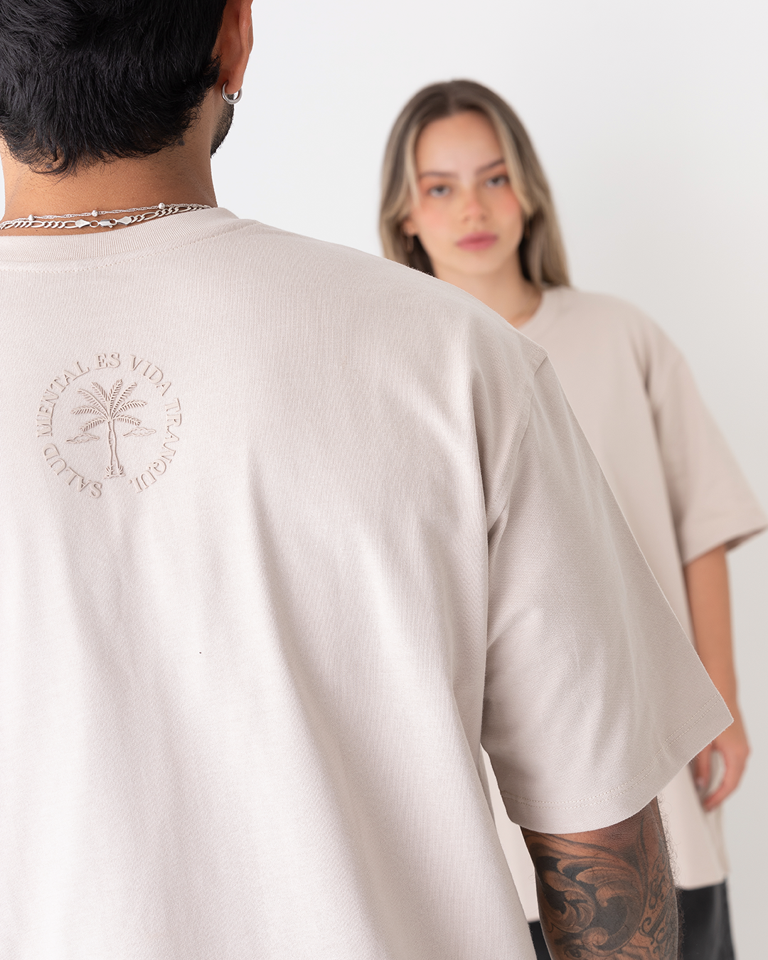 Camiseta Oversize Beige 303 gr