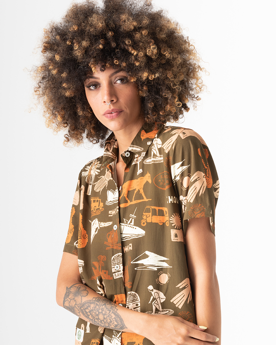 Camisa mujer Sahara Planeta Juan X Bohío