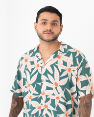 Camisa Hombre Flora Verde (Chalis)