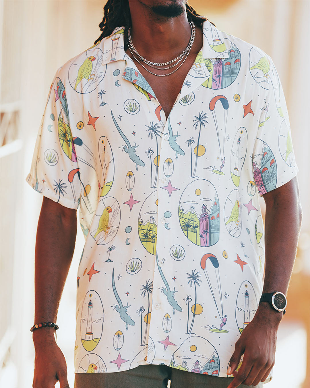 Camisa hombre Bikini Day Aruba x Bohío