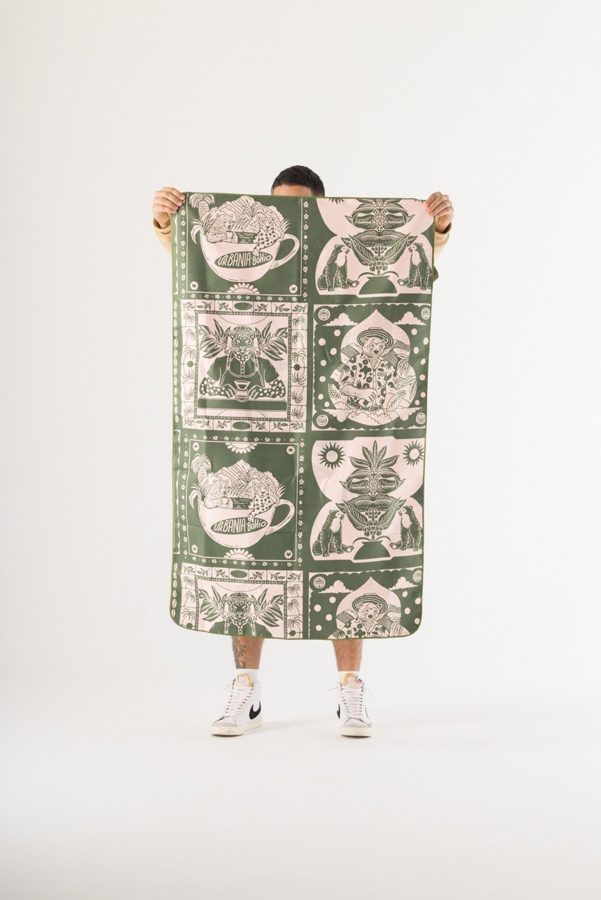 Toalla de microfibra doble faz Urbania X Bohío (Tela Eco)