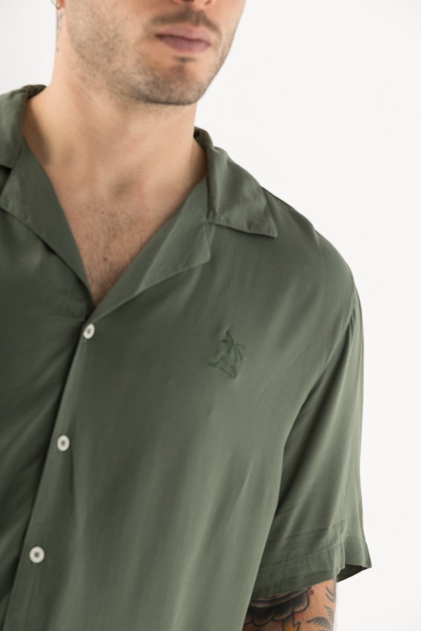 Camisa Hombre Verde Oscuro La Miel (Chalis)