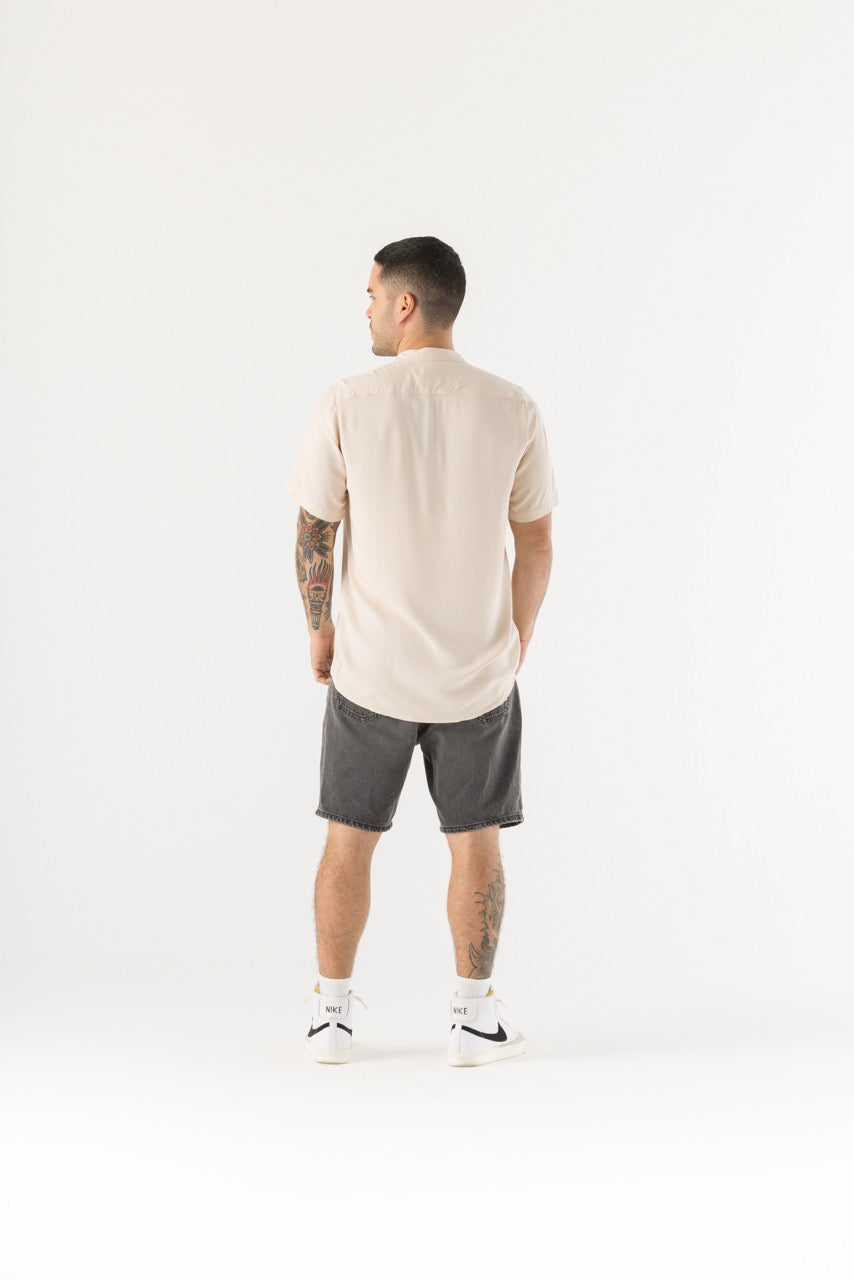 Camisa Hombre Cuello Mao Caqui Tayrona (Chalis)