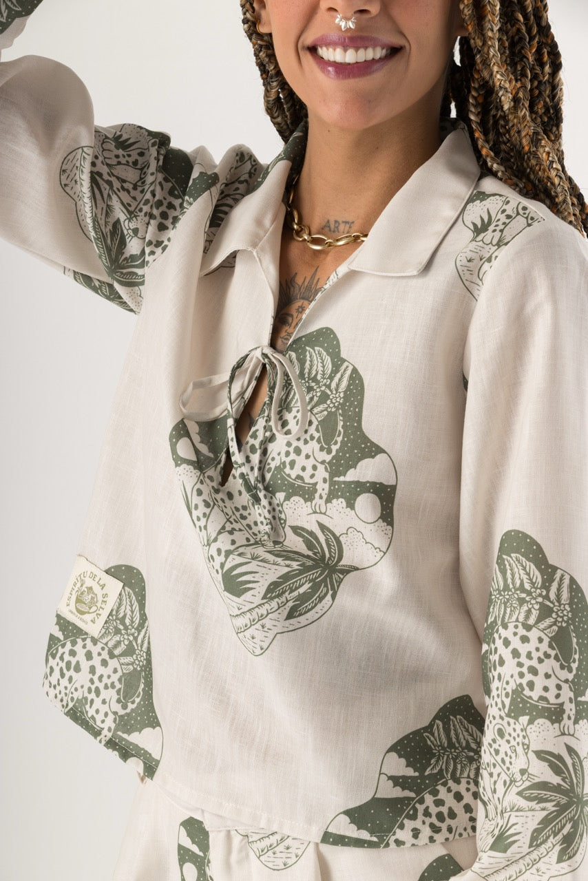 Camisa Manga Larga Mujer Urbania X Bohío (100% Poliéster)