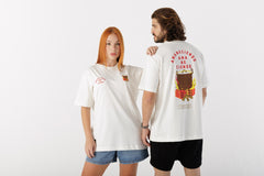 Camiseta Oversize Amaneciendo Discos Fuentes X Bohío (Algodón 270 Grs)