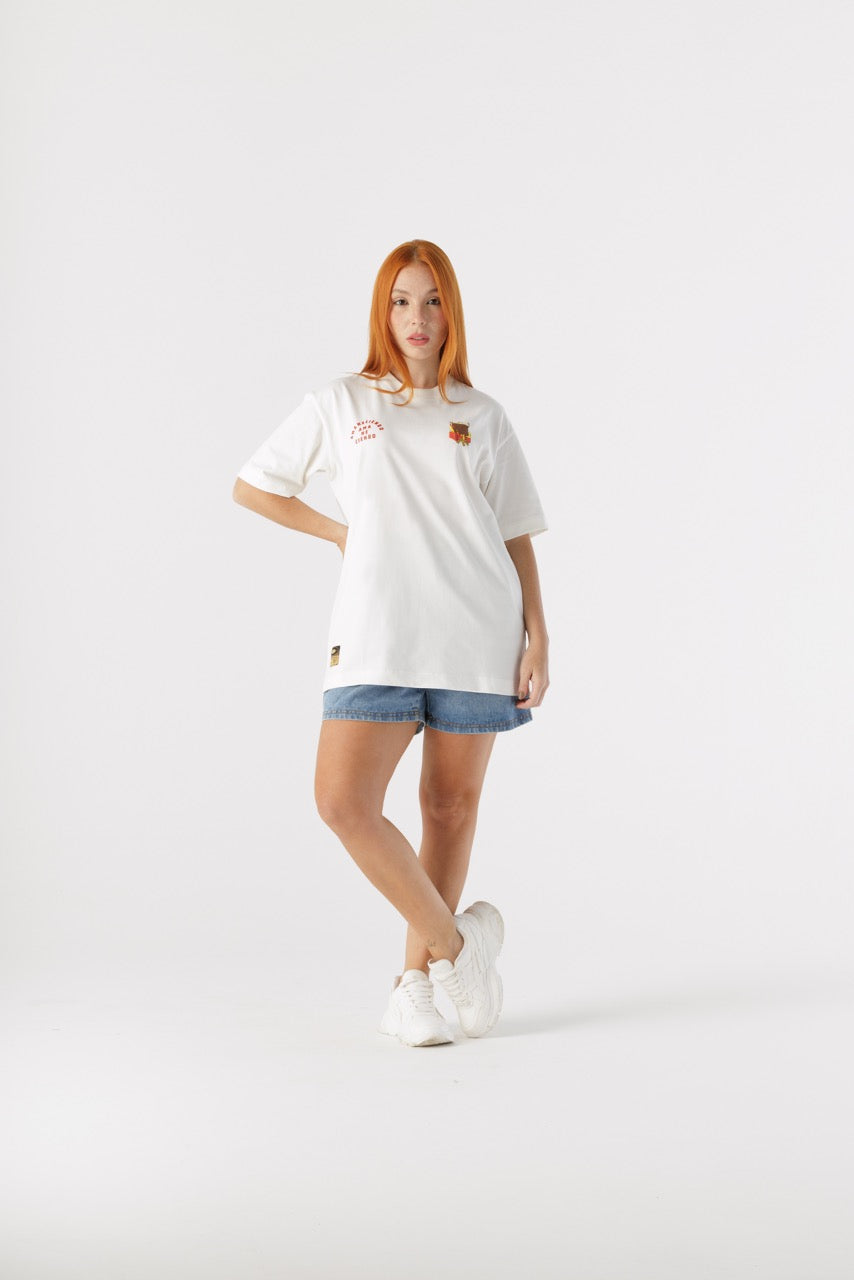 Camiseta Oversize Amaneciendo Discos Fuentes X Bohío (Algodón 270 Grs)