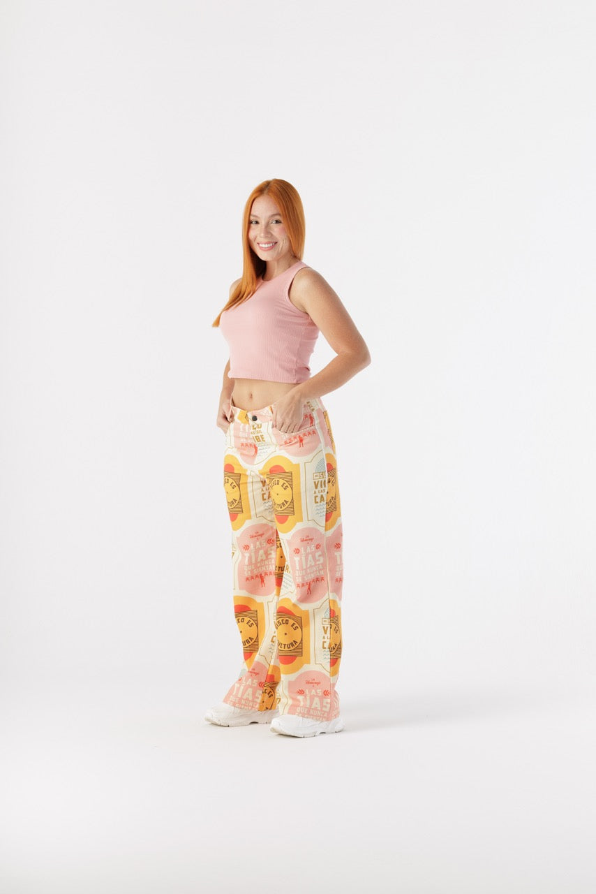 Pantalón Femenino las tías Discos Fuentes X Bohío (100% Algodón)