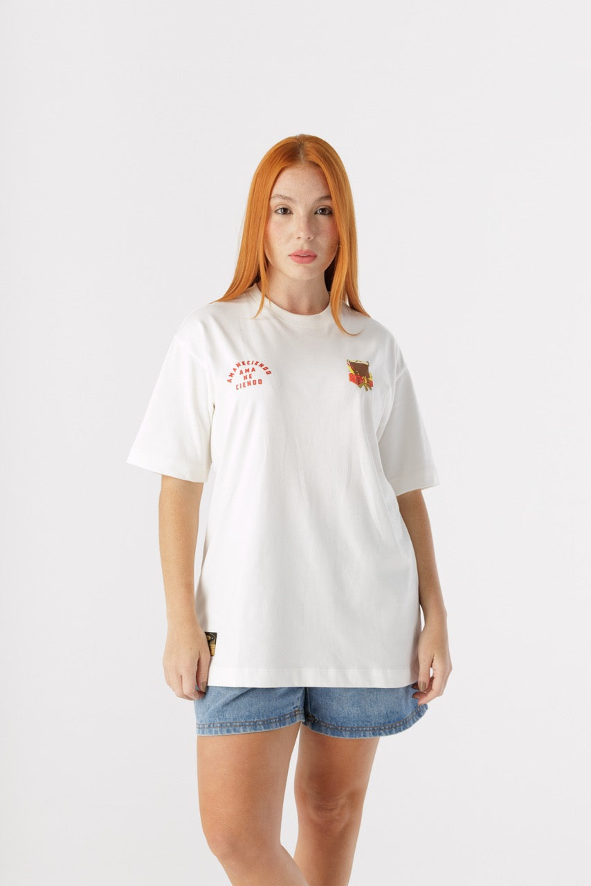 Camiseta Oversize Amaneciendo Discos Fuentes X Bohío (Algodón 270 Grs)